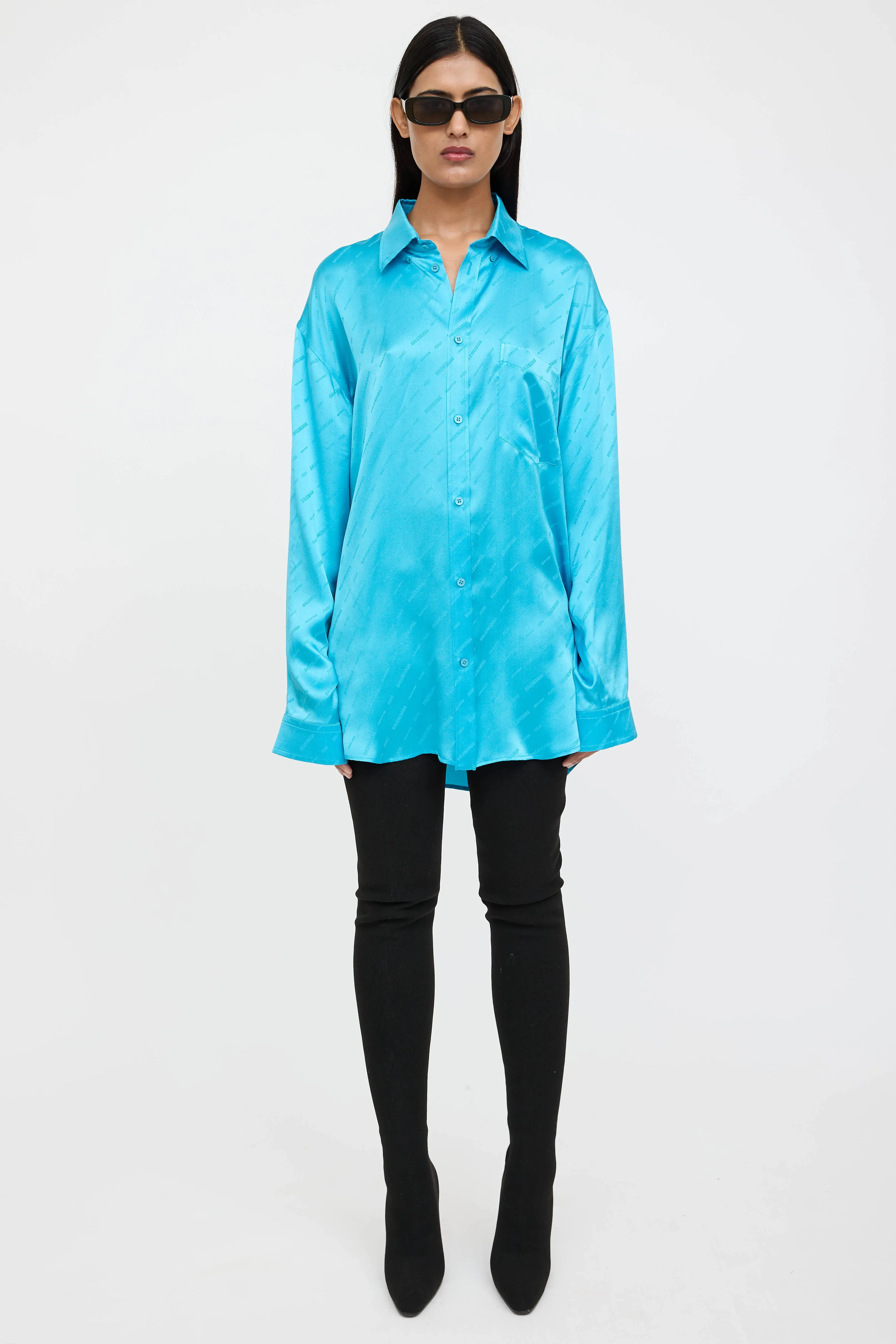 Silk Logo Long Sleeve Shirt sold by VSP Consignment product image thumbnail 2