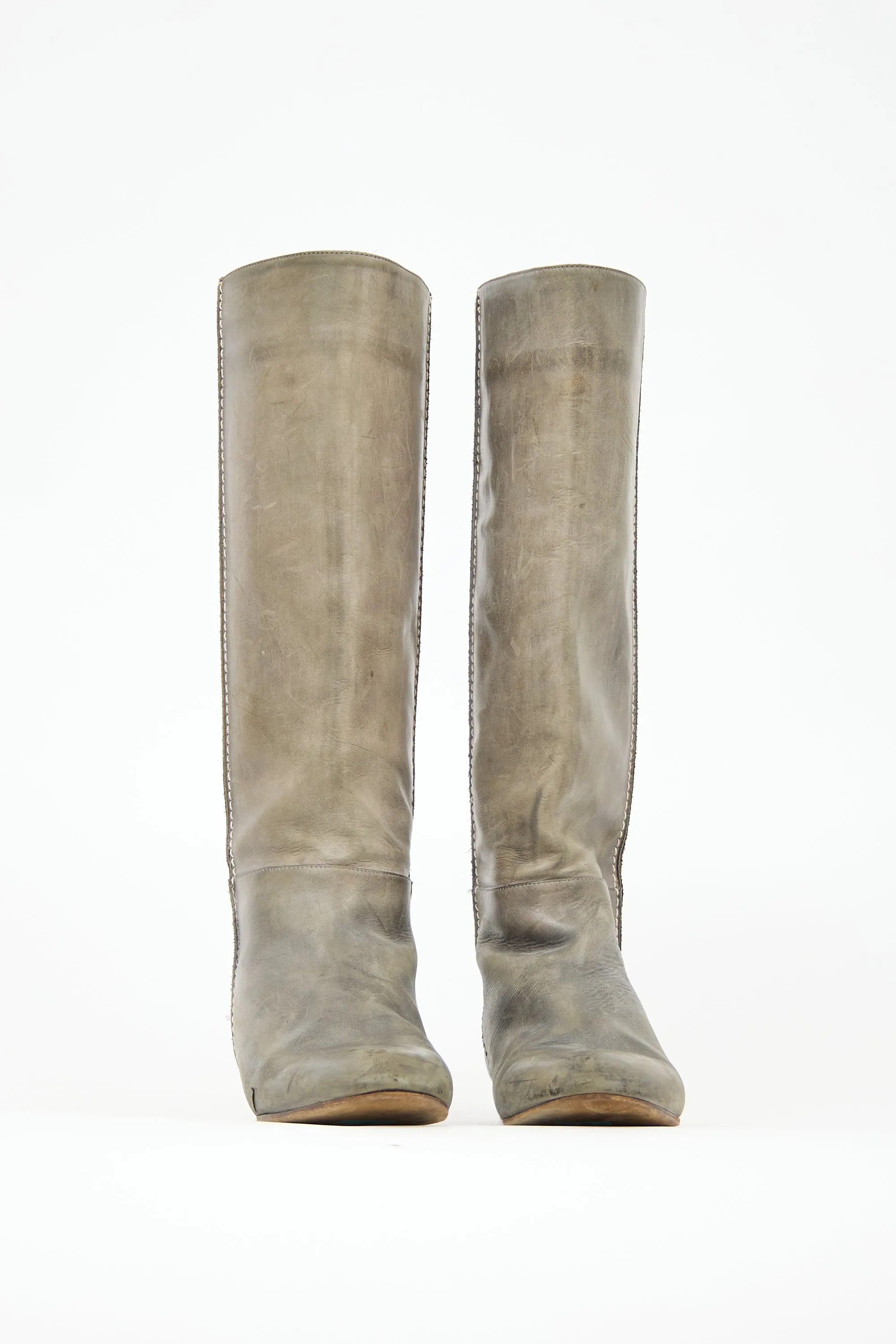 Leather Flat Boot sold by VSP Consignment product image thumbnail 3