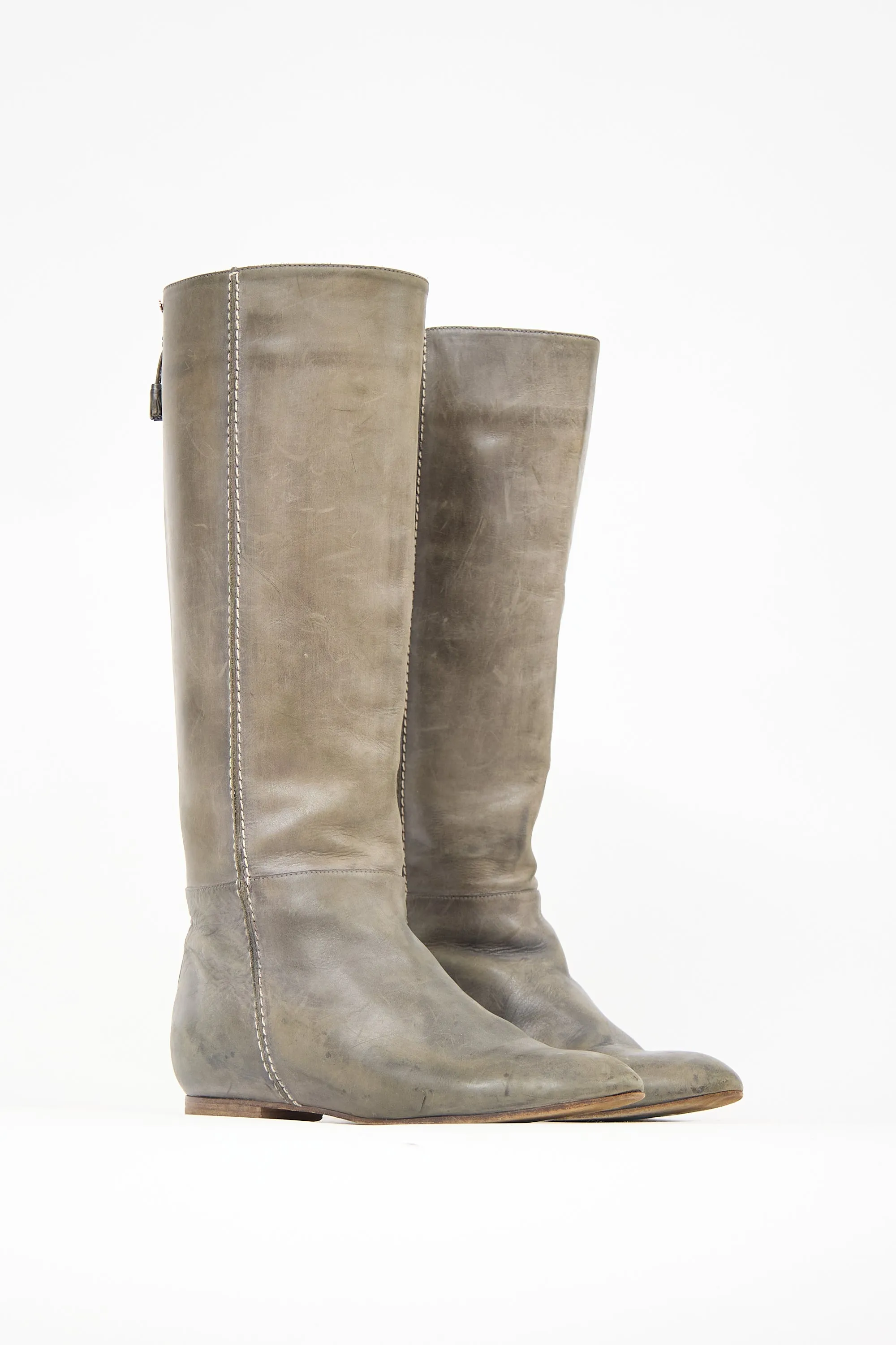 Leather Flat Boot sold by VSP Consignment product image thumbnail 2