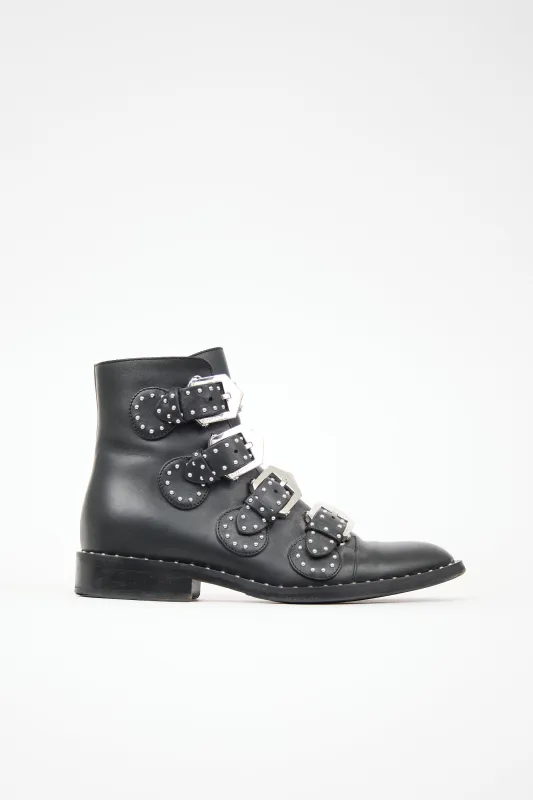 Leather Studded Ankle Boot sold by VSP Consignment