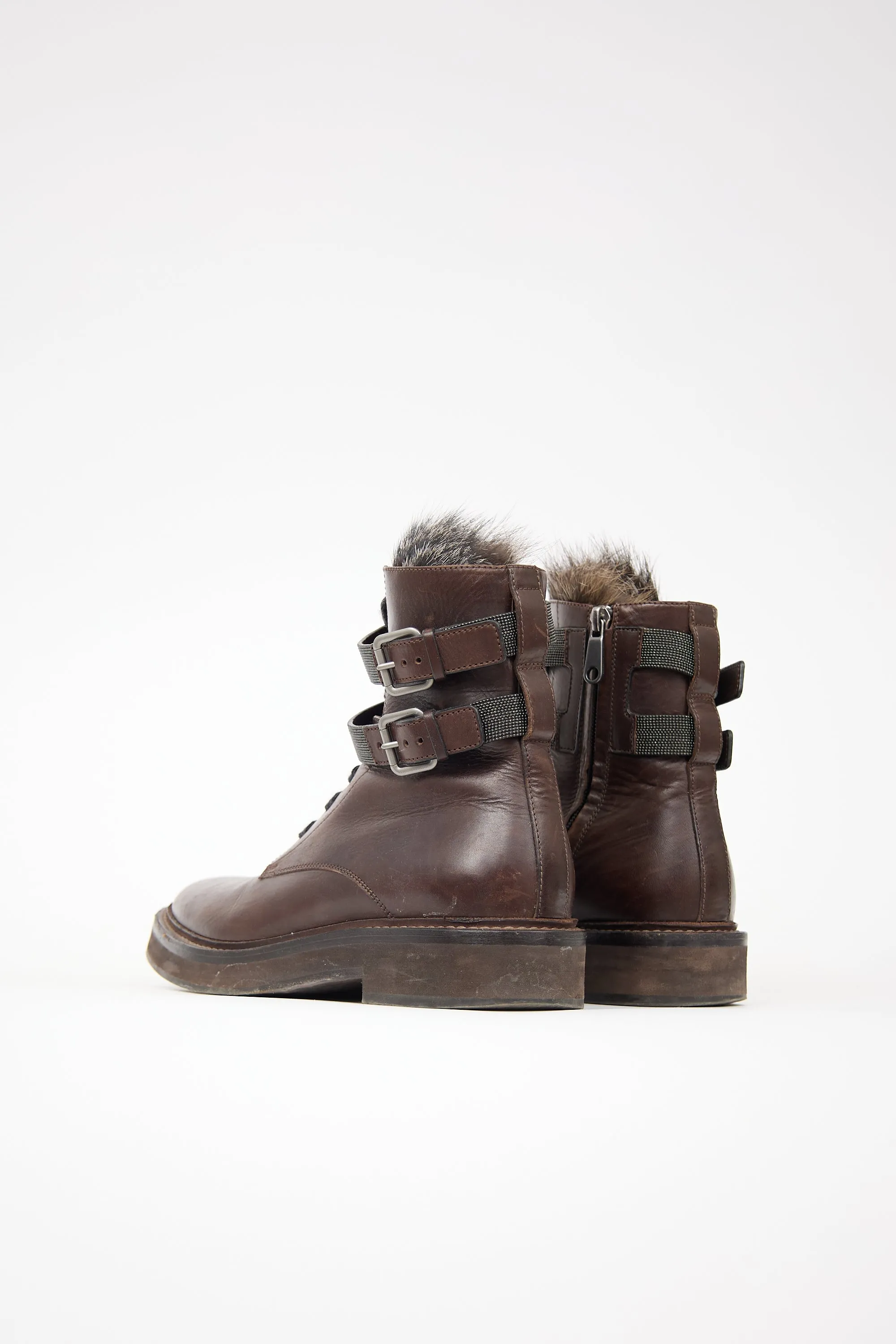 Leather & Fur Monili Boot sold by VSP Consignment product image thumbnail 4