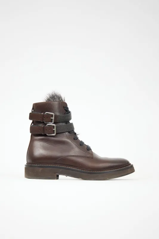 Leather & Fur Monili Boot sold by VSP Consignment
