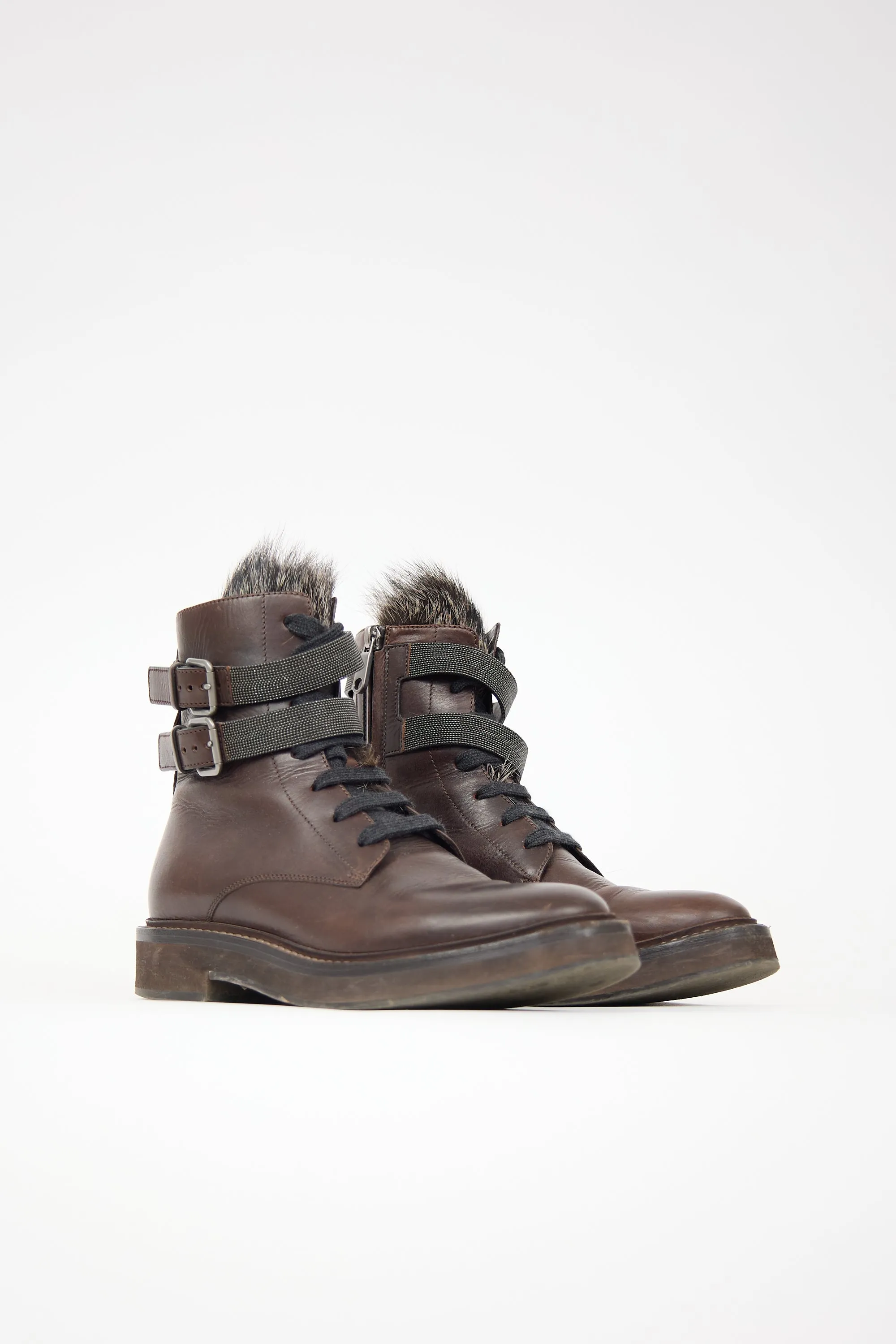 Leather & Fur Monili Boot sold by VSP Consignment product image thumbnail 2