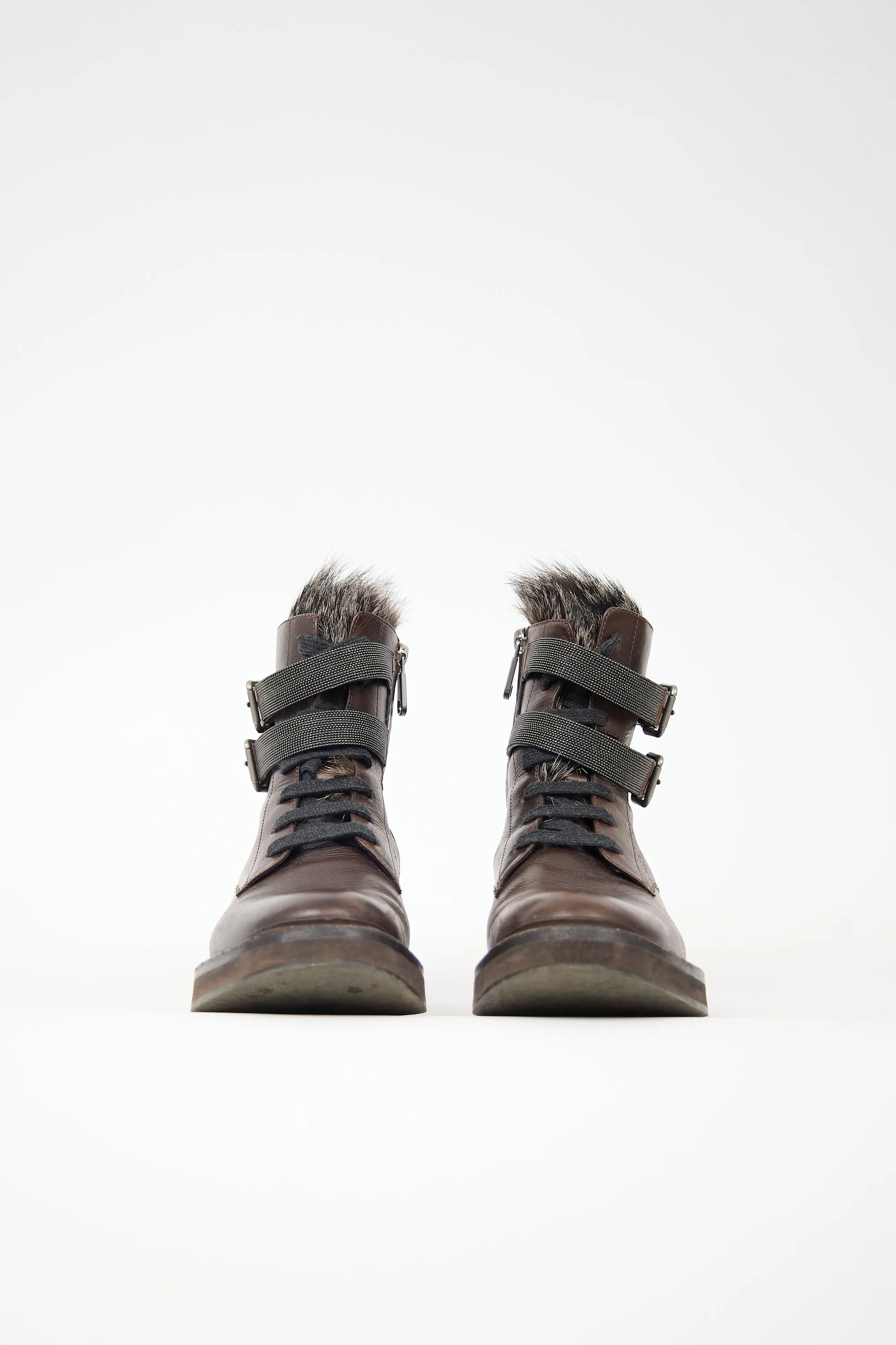 Leather & Fur Monili Boot sold by VSP Consignment product image thumbnail 3
