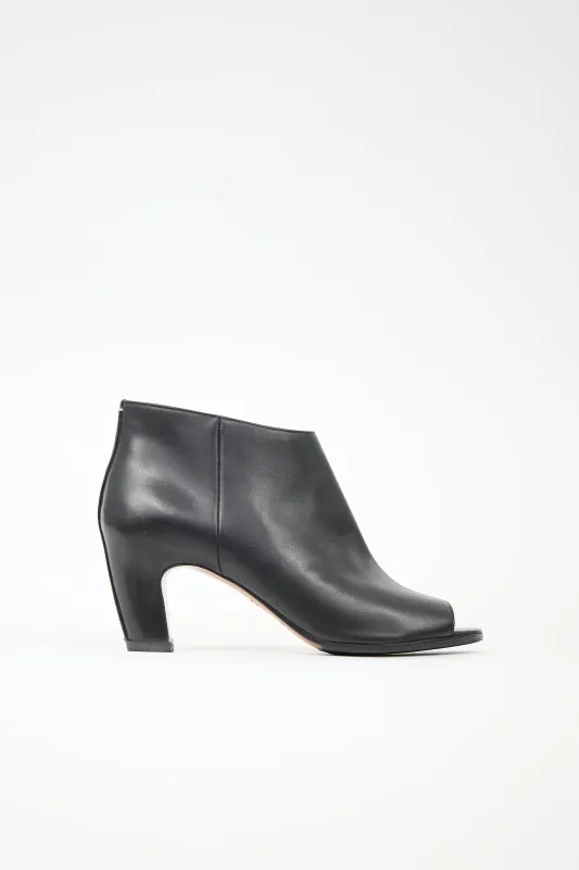 Leather Peep Toe Bootie sold by VSP Consignment
