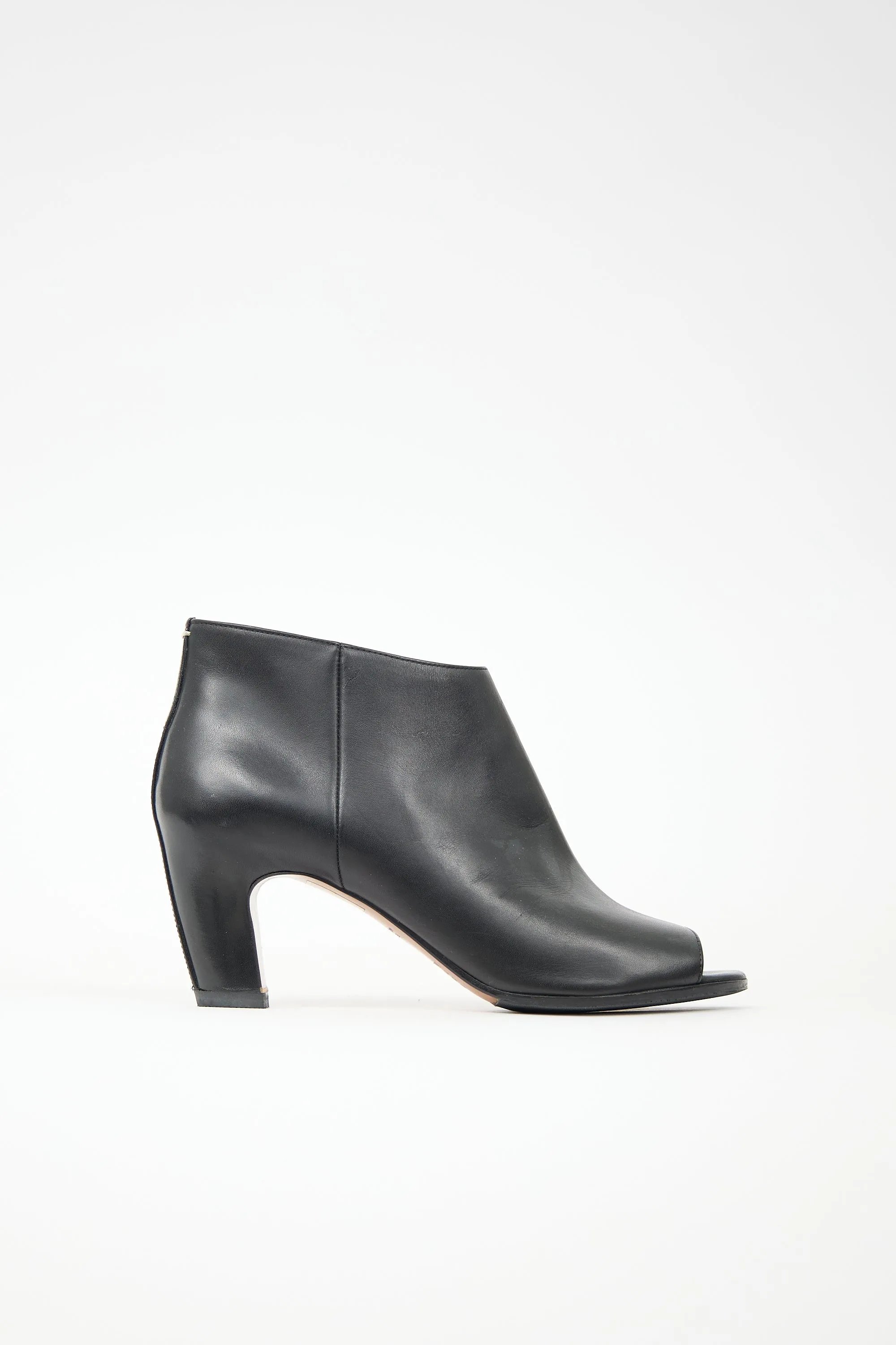 Leather Peep Toe Bootie sold by VSP Consignment
