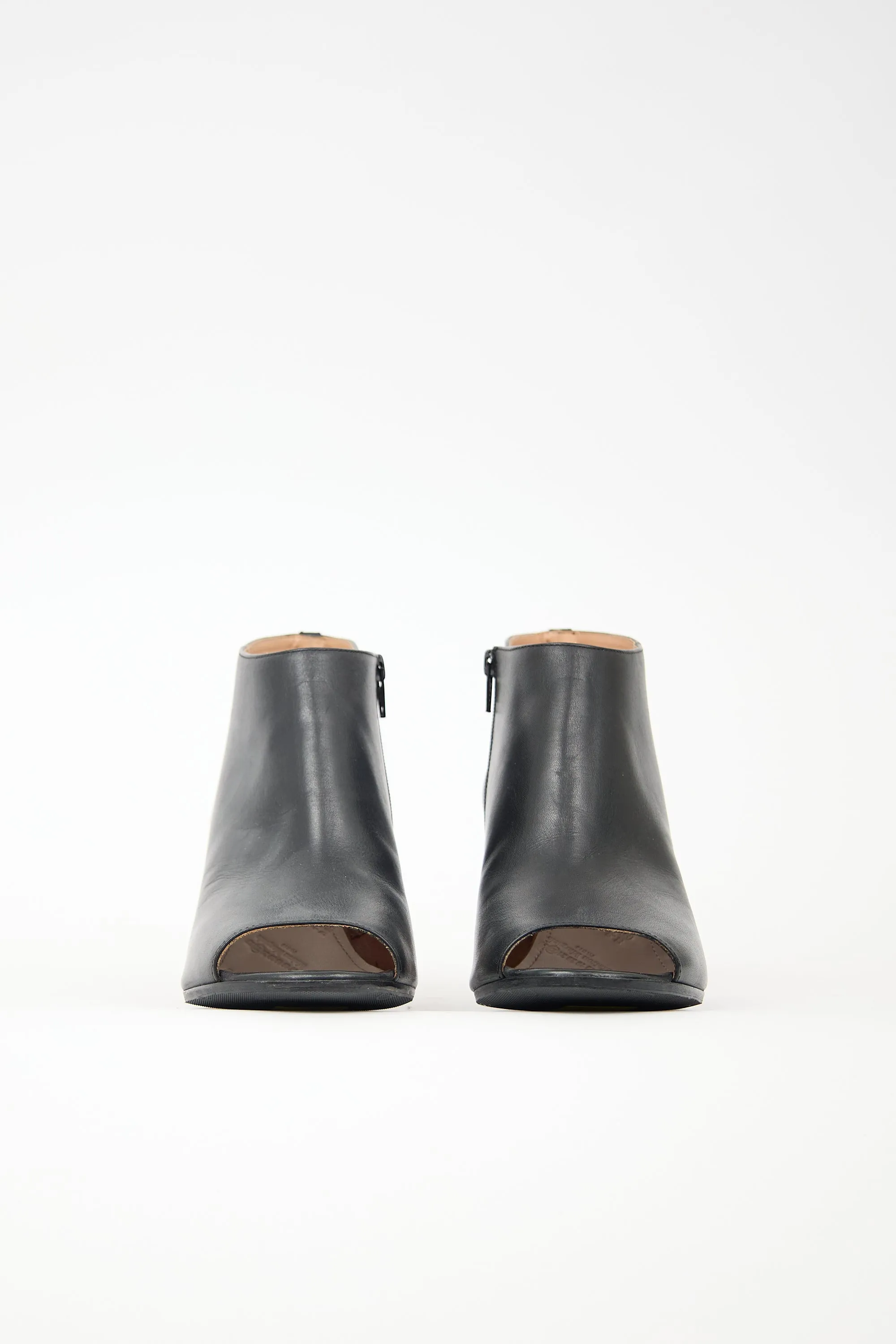 Leather Peep Toe Bootie sold by VSP Consignment product image thumbnail 3