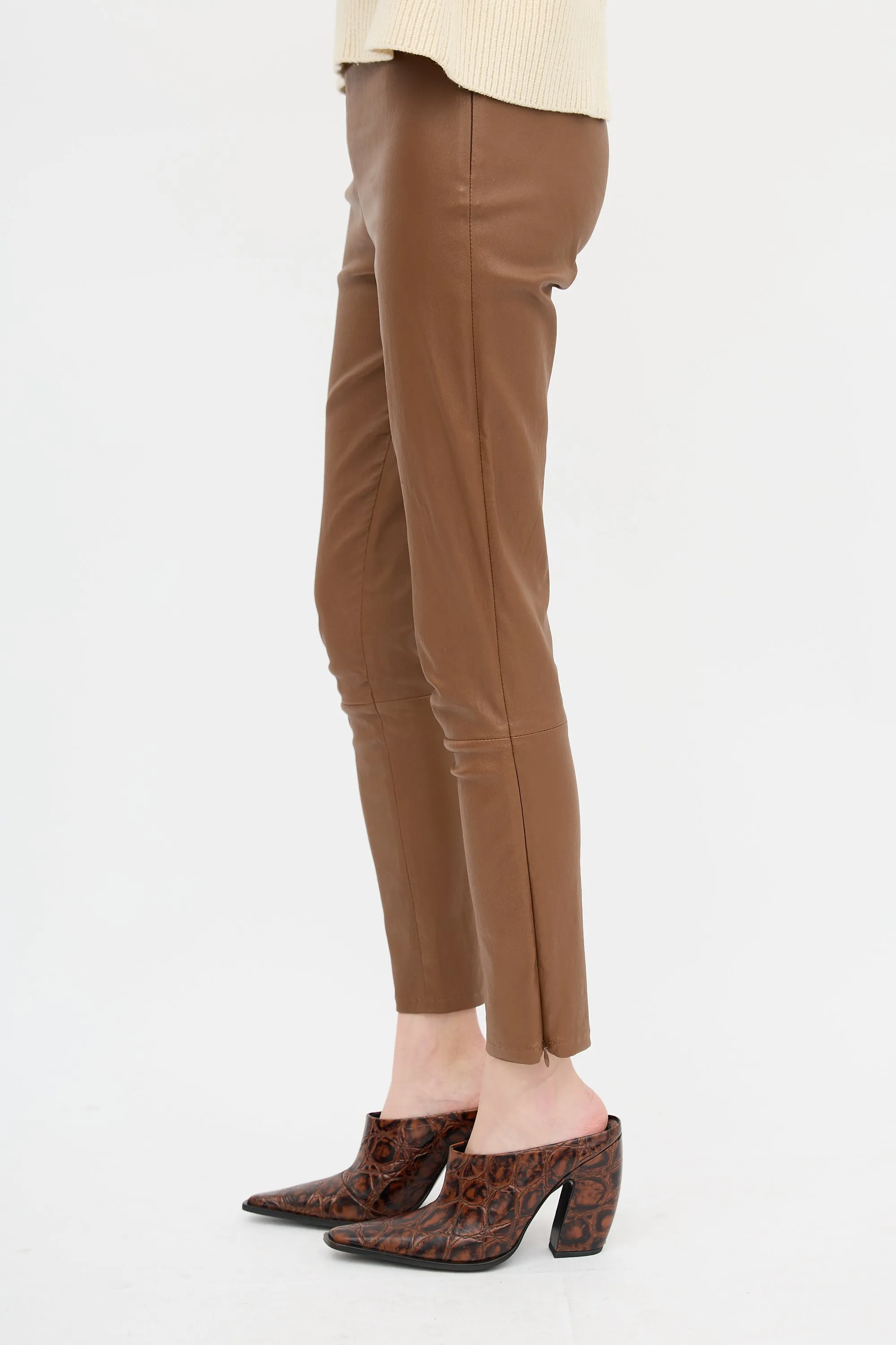 Leather Zip Legging sold by VSP Consignment product image thumbnail 3