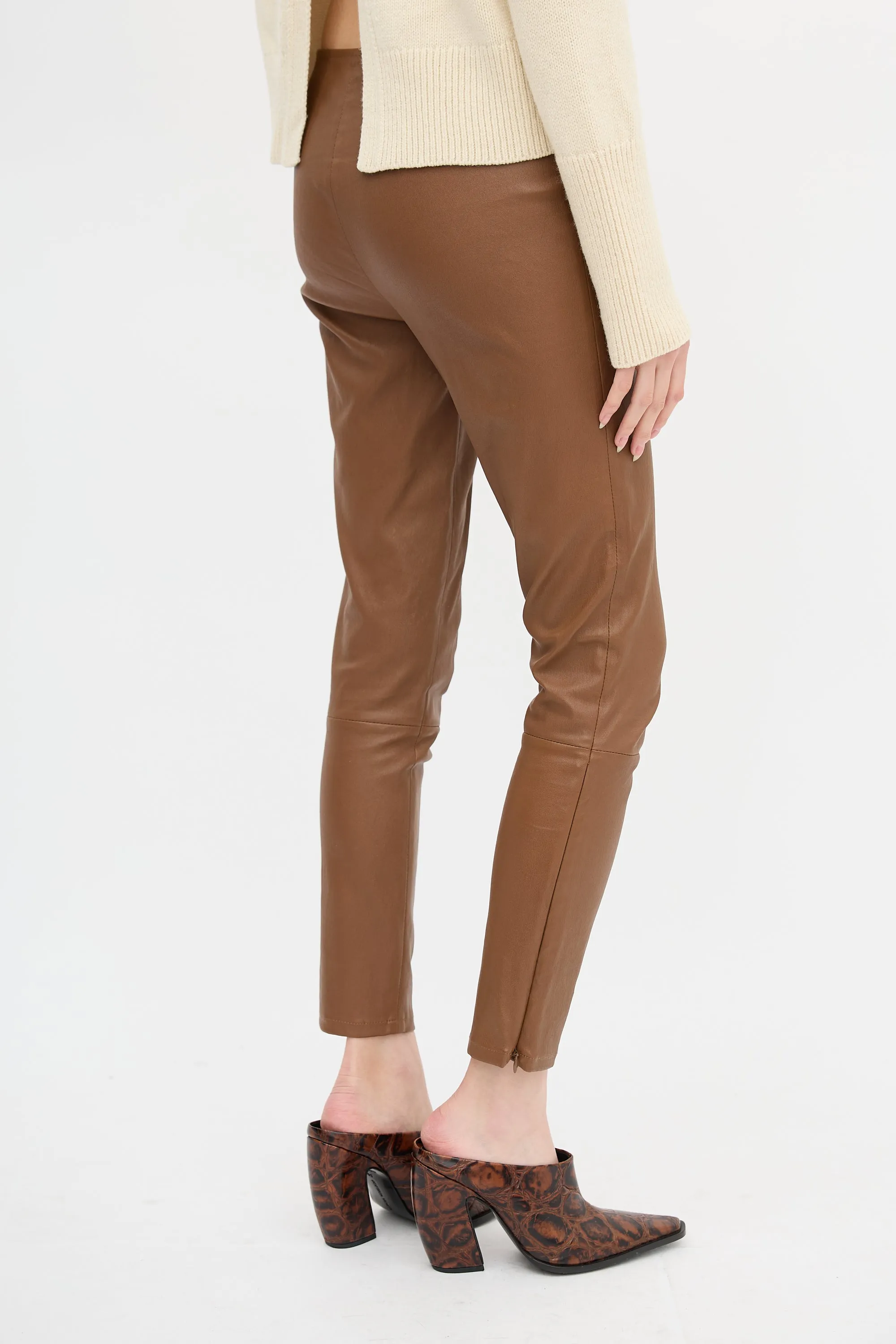 Leather Zip Legging sold by VSP Consignment product image thumbnail 4