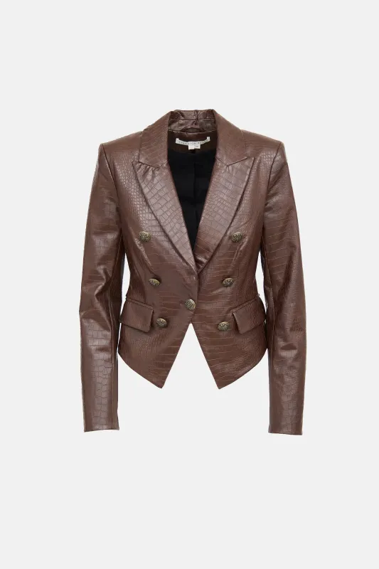 Faux Leather Cooke Blazer sold by VSP Consignment