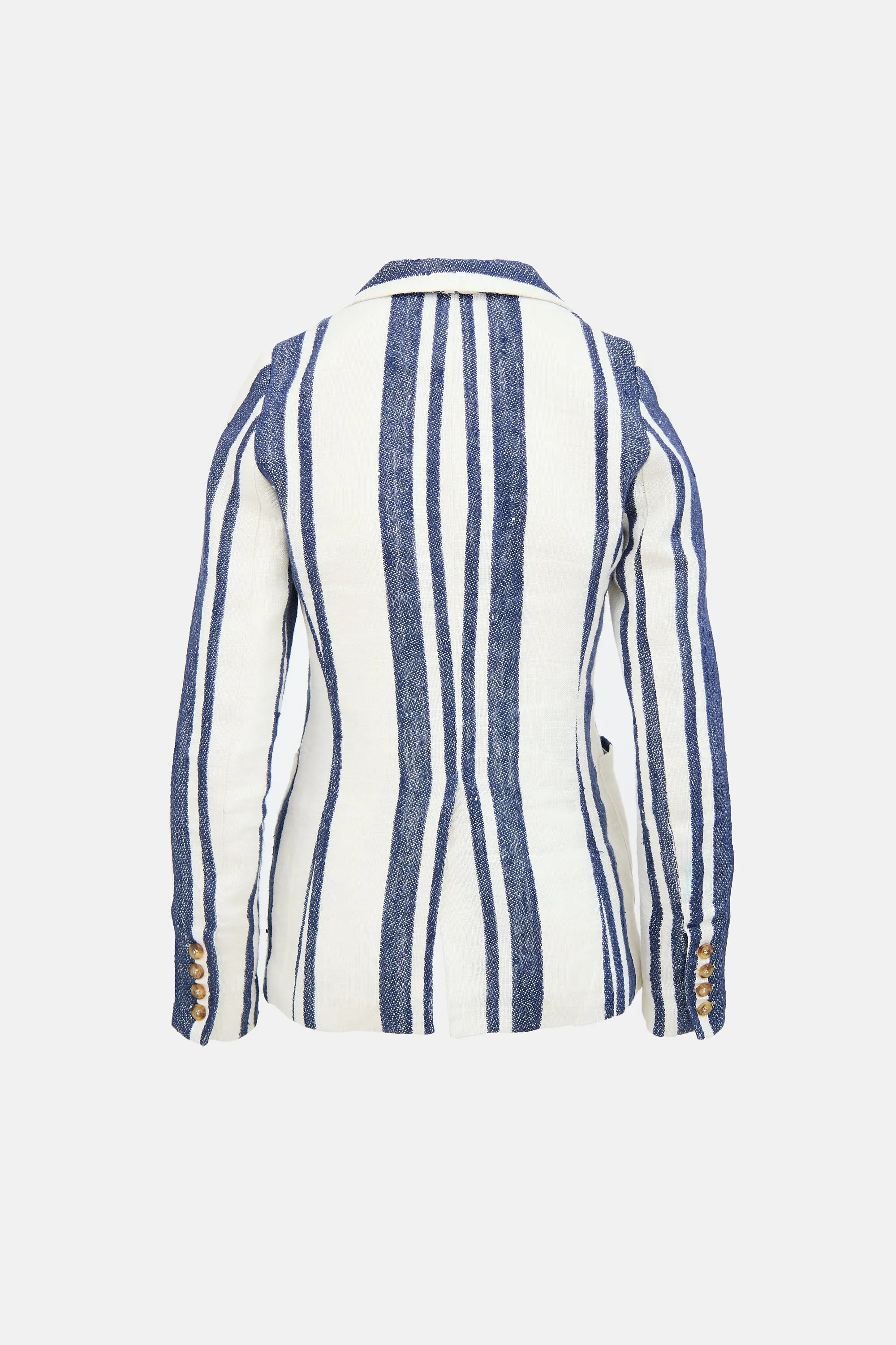 Linen Striped Duchess Blazer sold by VSP Consignment product image thumbnail 2