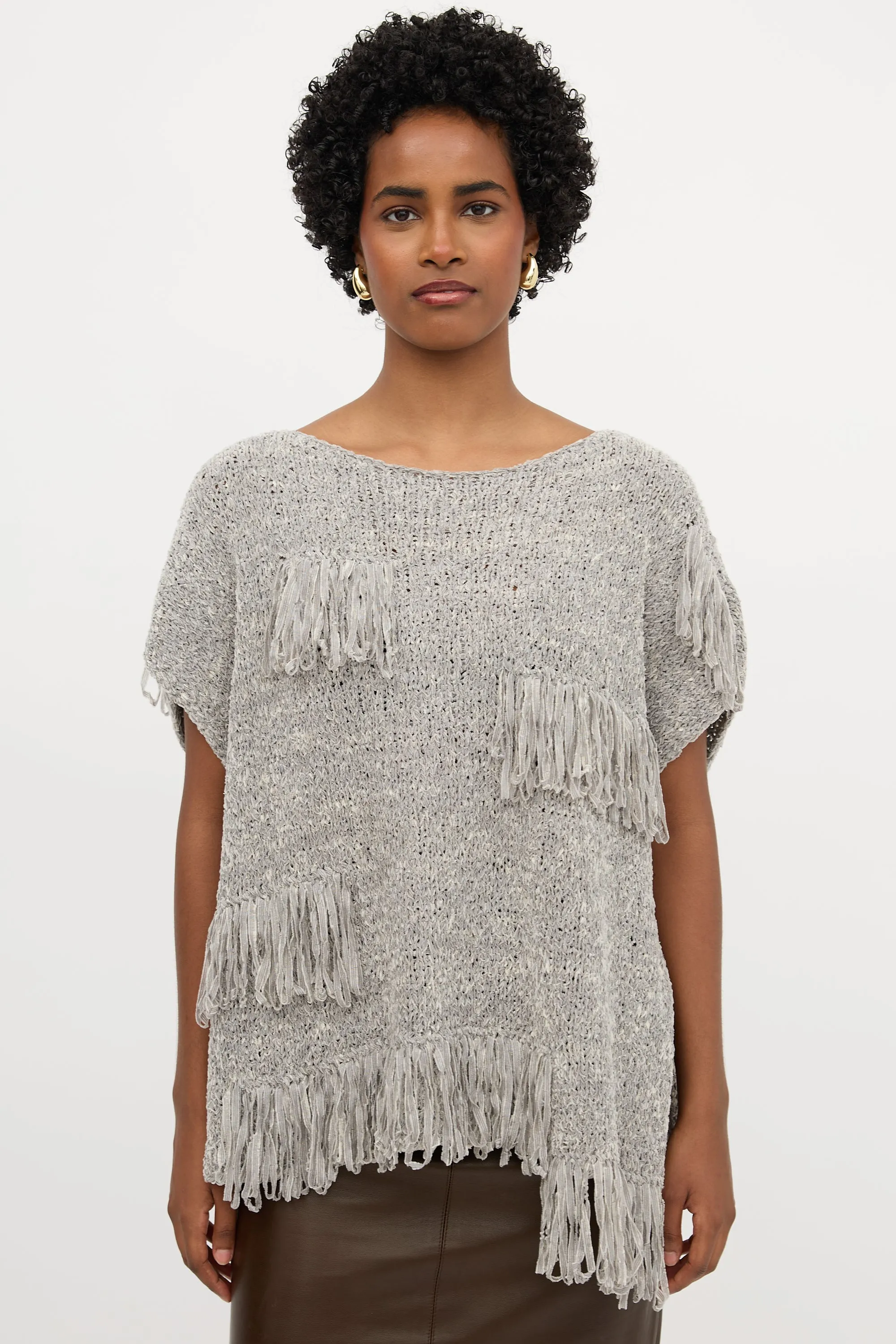 Knit Fringe Top sold by VSP Consignment