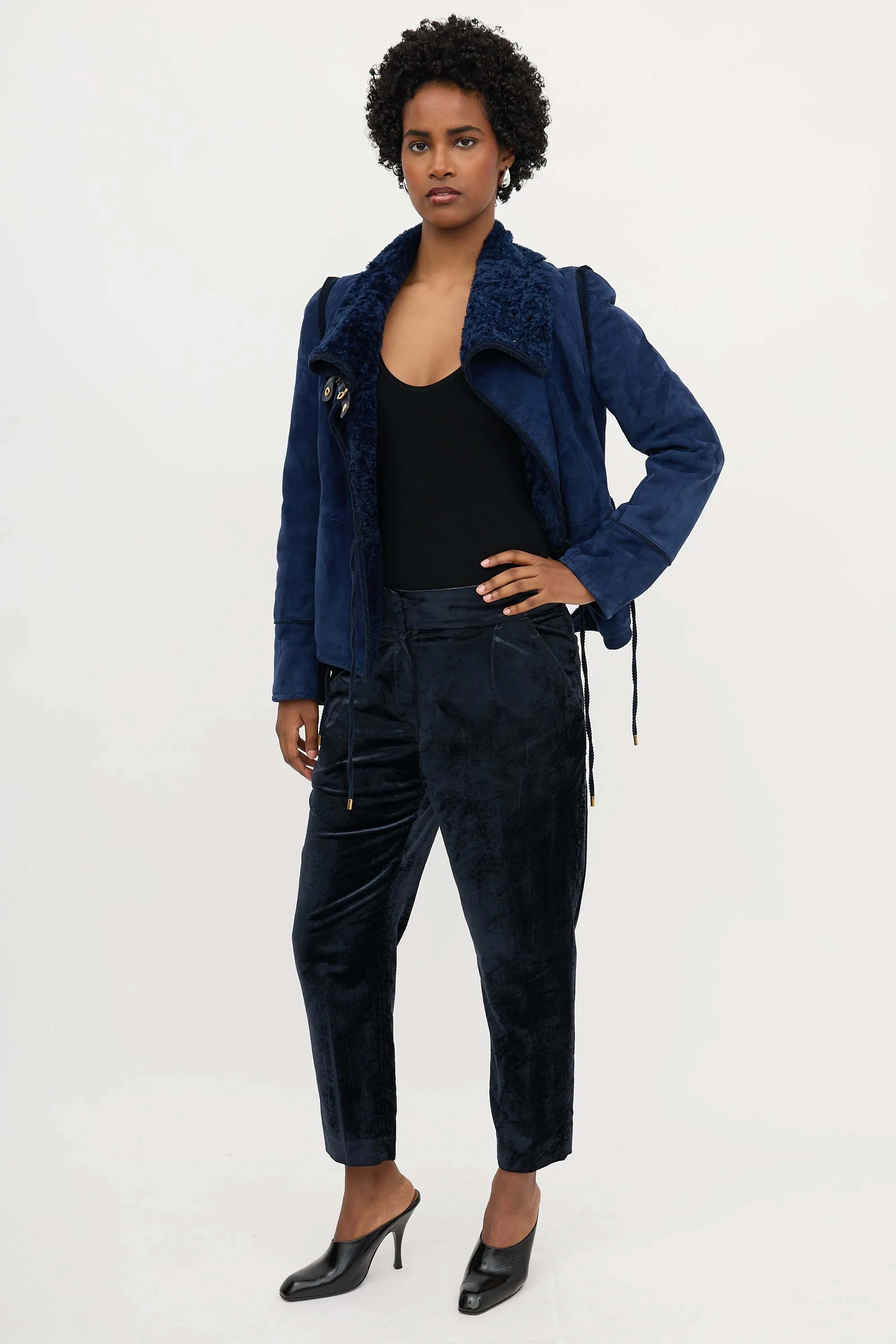 Velvet Tapered Trouser sold by VSP Consignment product image thumbnail 2