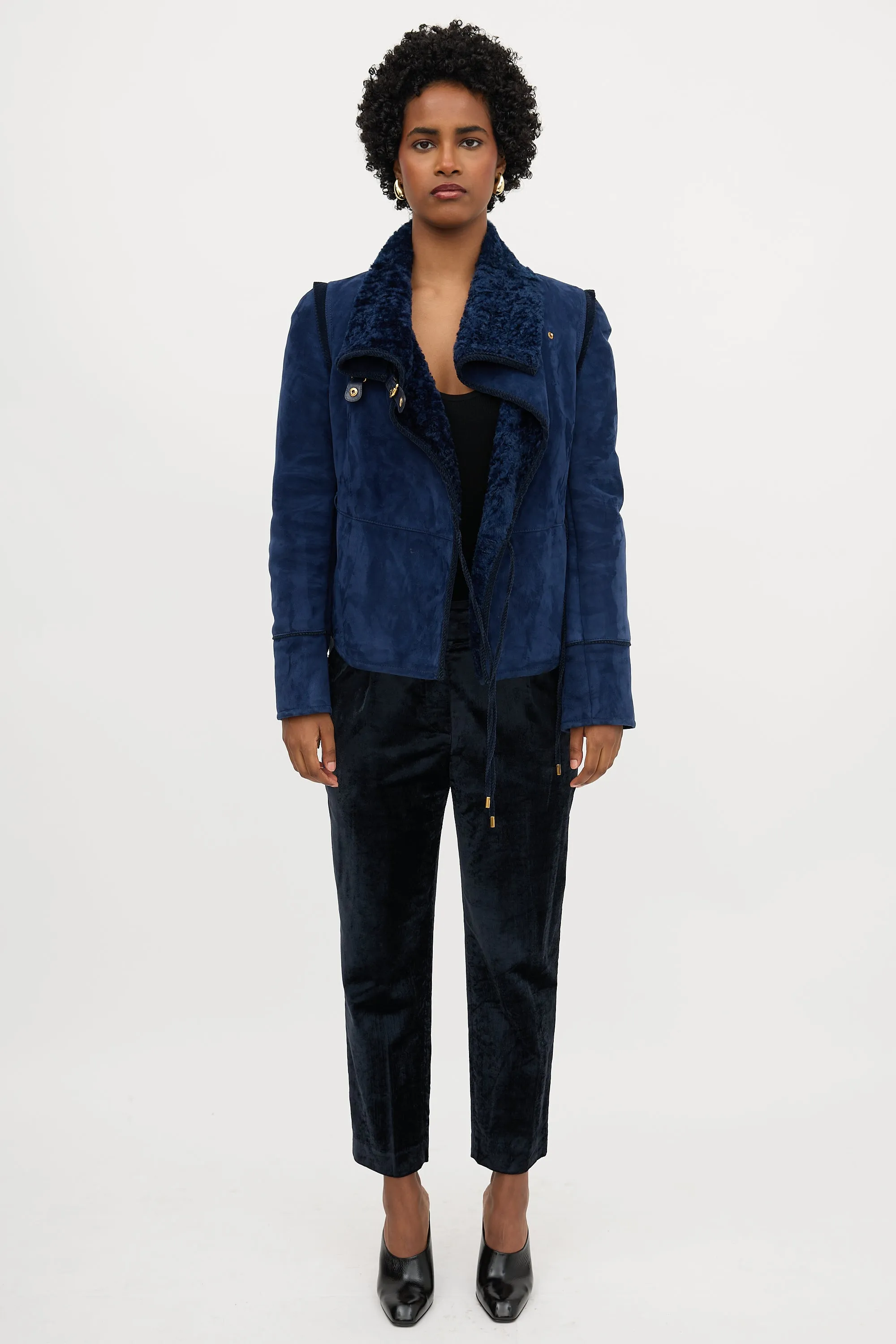 Shearling Tie Jacket sold by VSP Consignment product image thumbnail 2