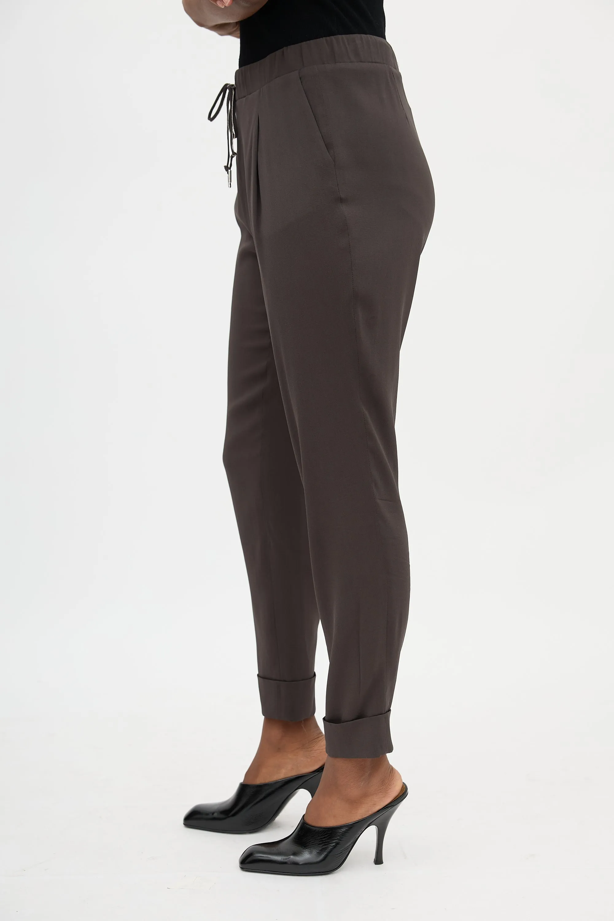 Crepe Silk Drawstring Trouser sold by VSP Consignment product image thumbnail 3
