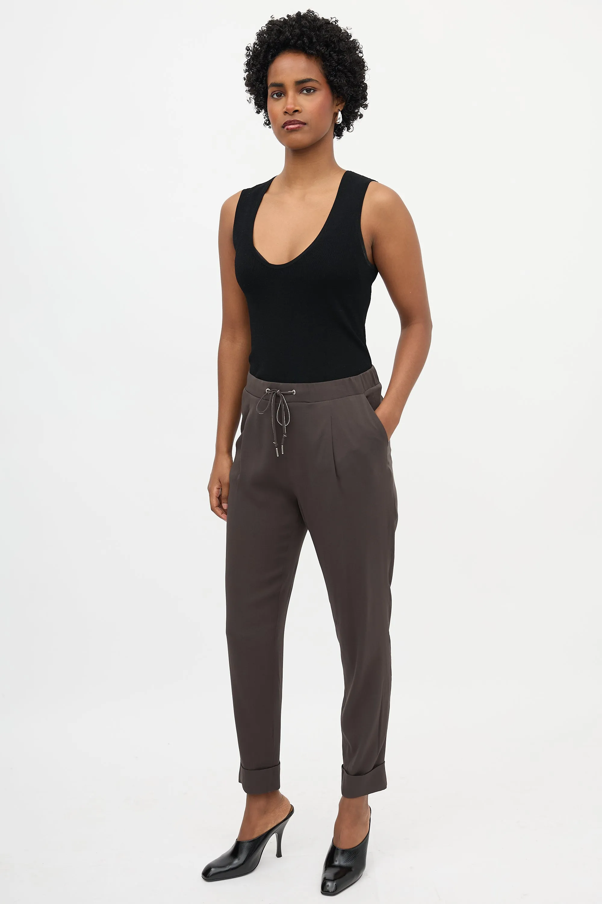 Crepe Silk Drawstring Trouser sold by VSP Consignment product image thumbnail 2