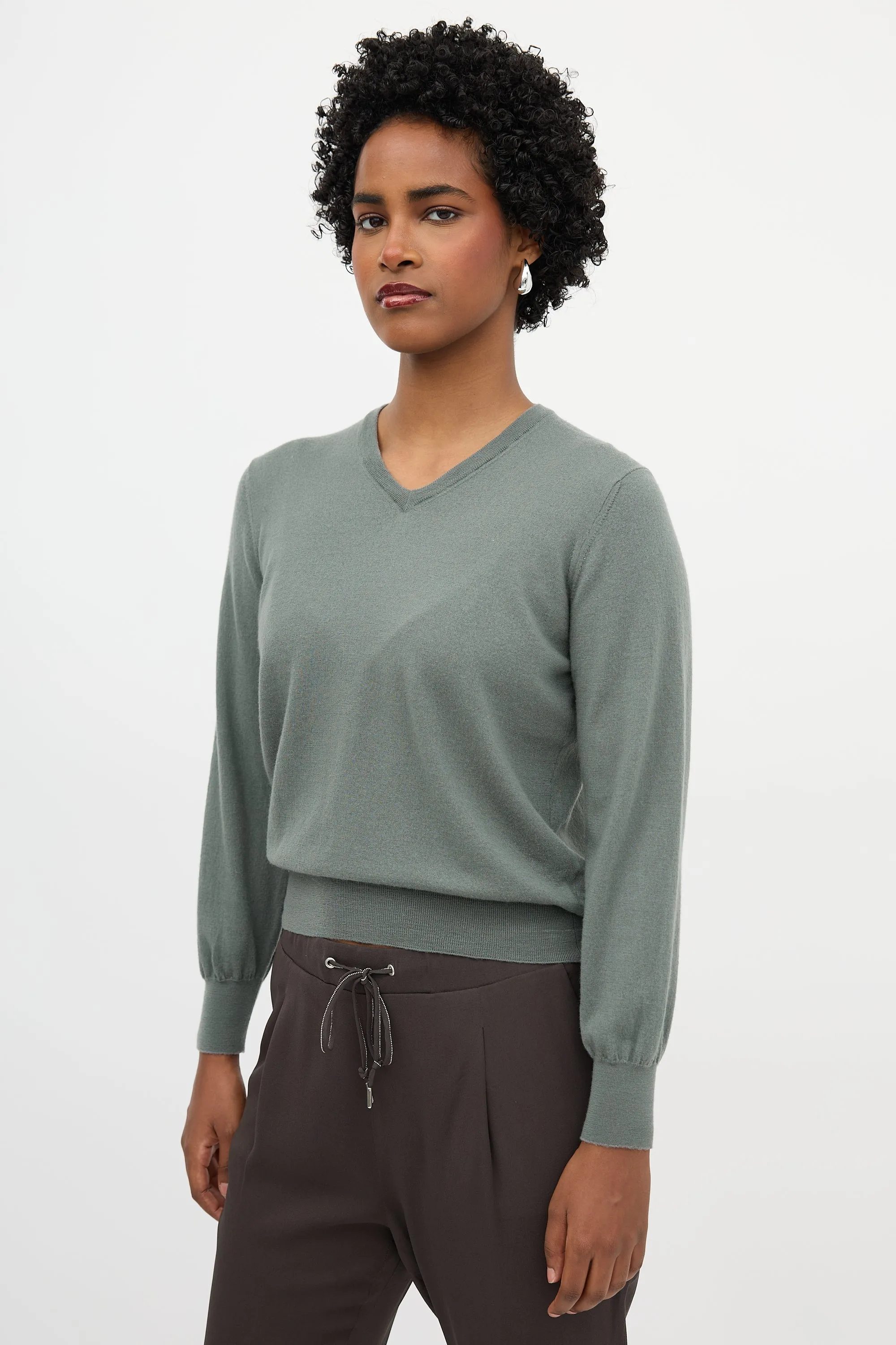 Cashmere V-Neck Sweater sold by VSP Consignment product image thumbnail 3