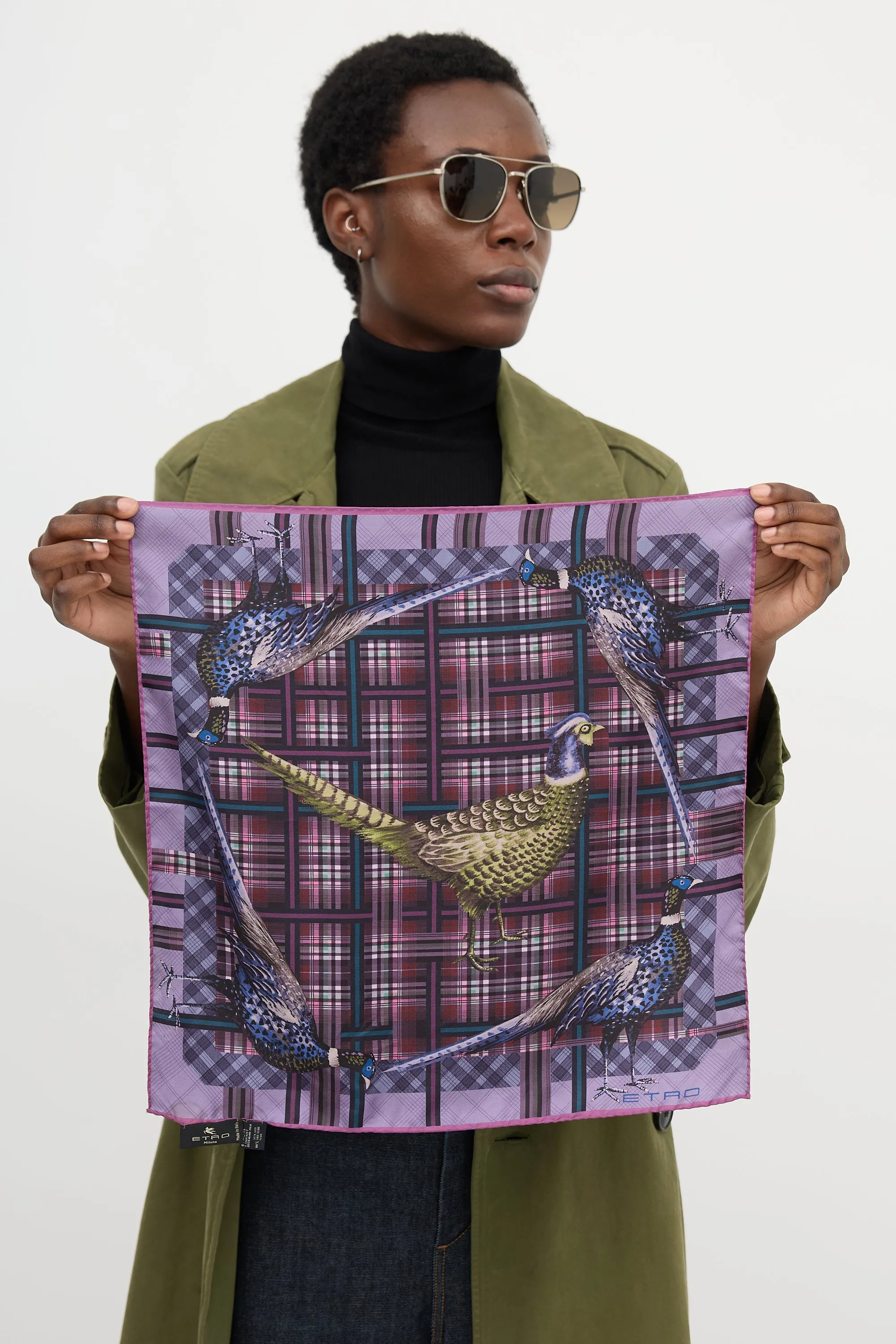 Silk Mixed Print Scarf sold by VSP Consignment product image thumbnail 2