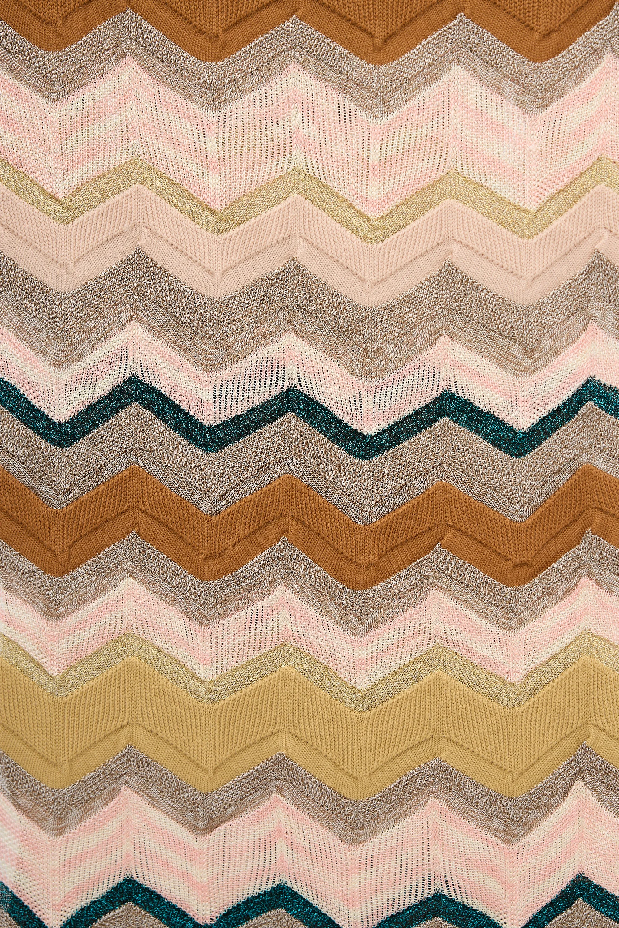 Knit Metallic Chevron Scarf sold by VSP Consignment product image thumbnail 3