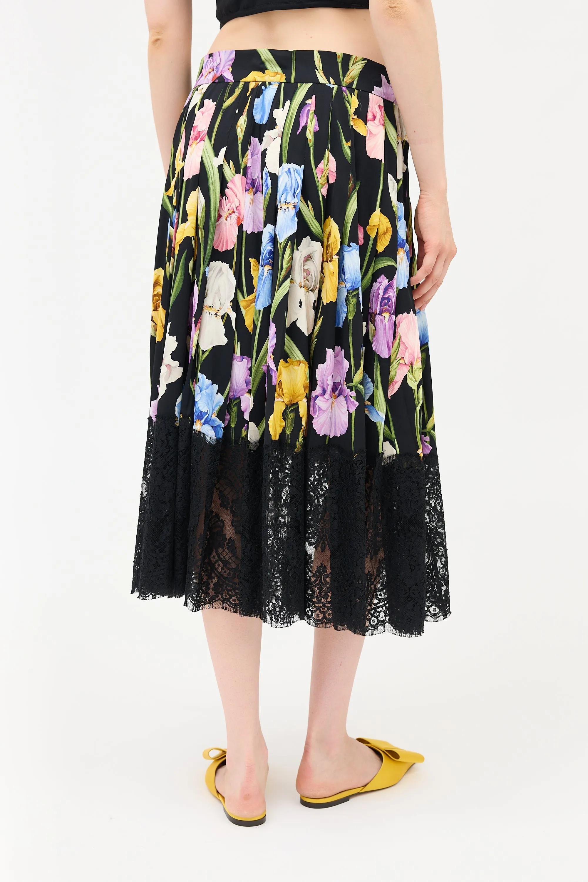 Silk Floral Pleated Skirt sold by VSP Consignment product image thumbnail 4