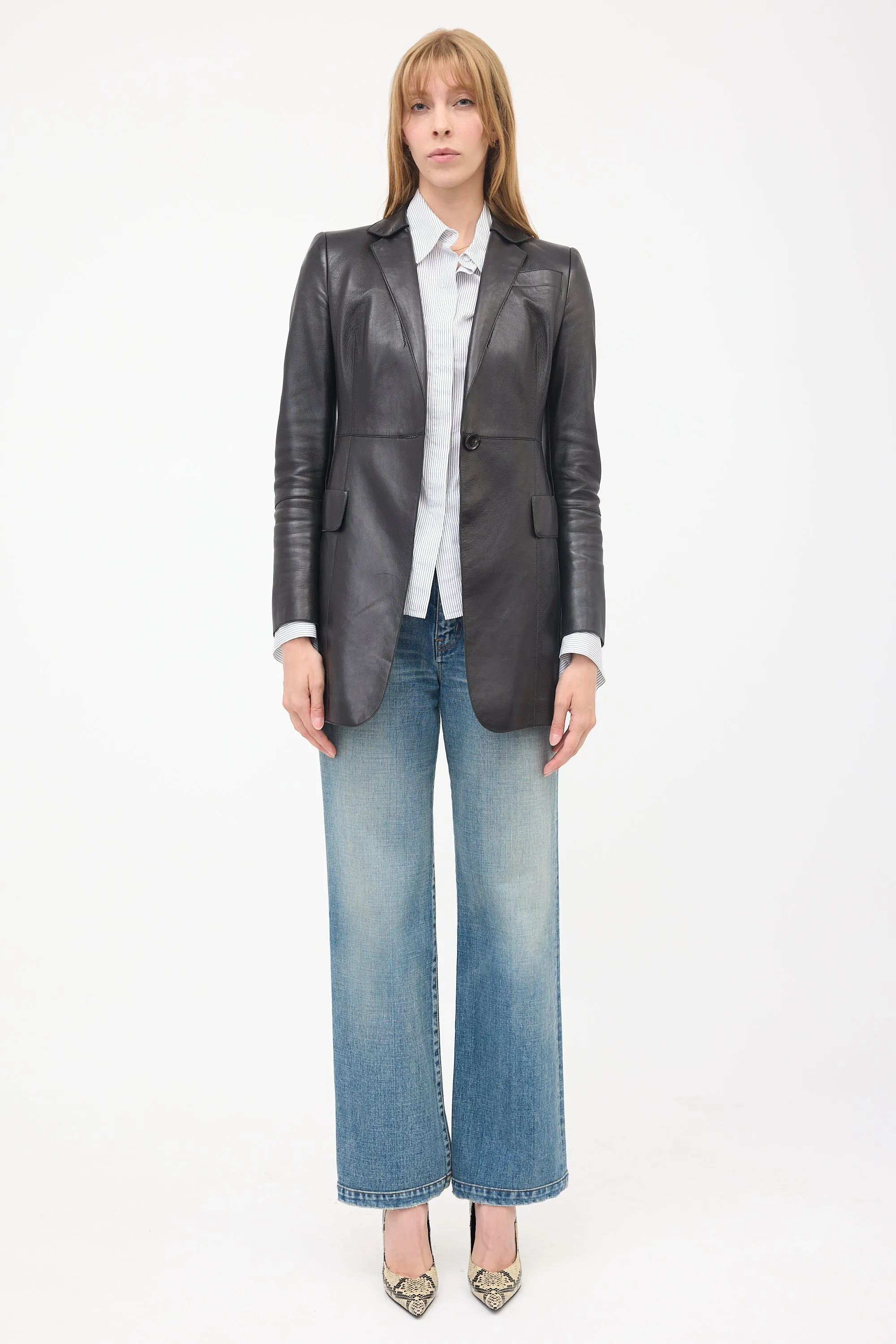 Leather Blazer sold by VSP Consignment product image thumbnail 2