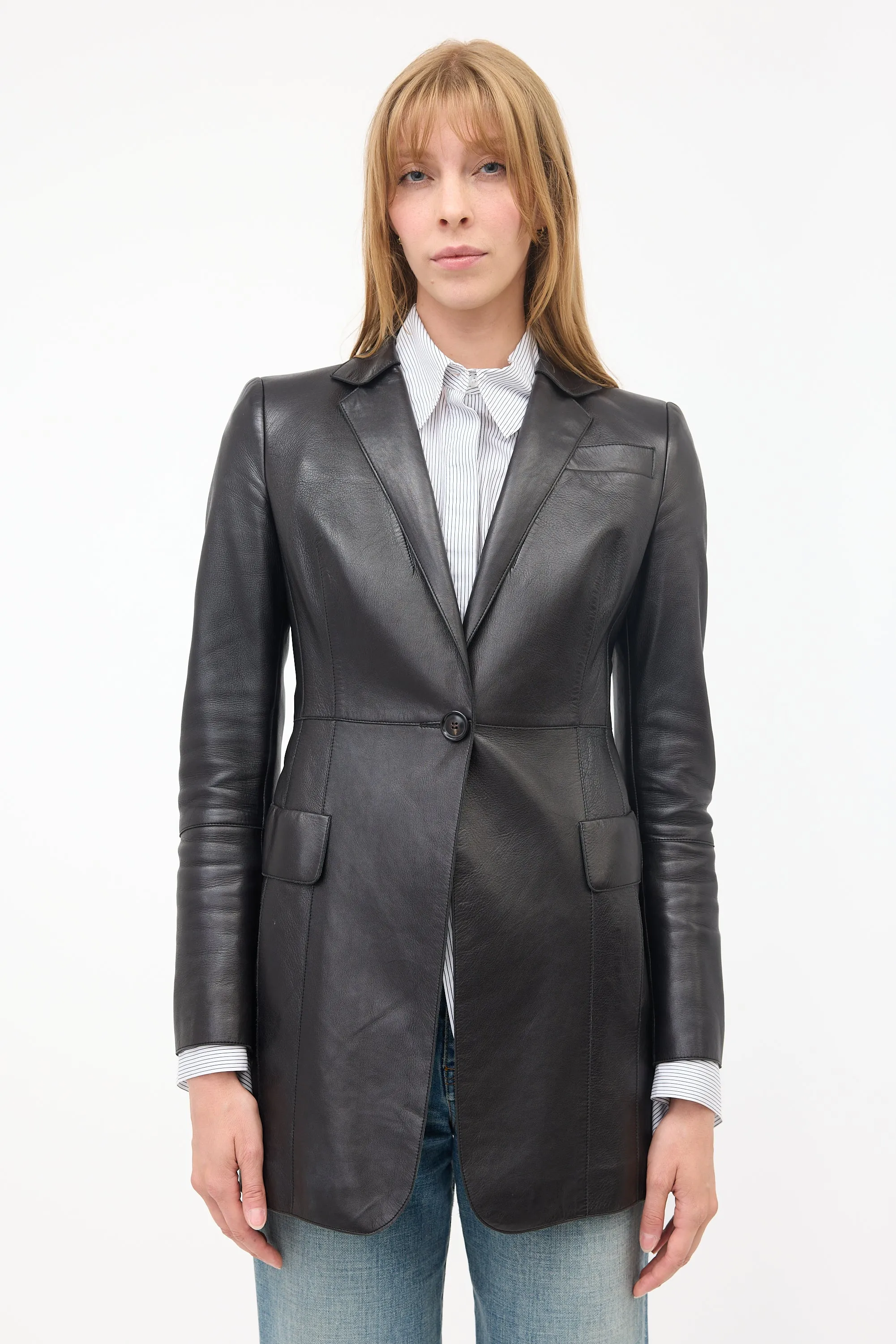 Leather Blazer sold by VSP Consignment