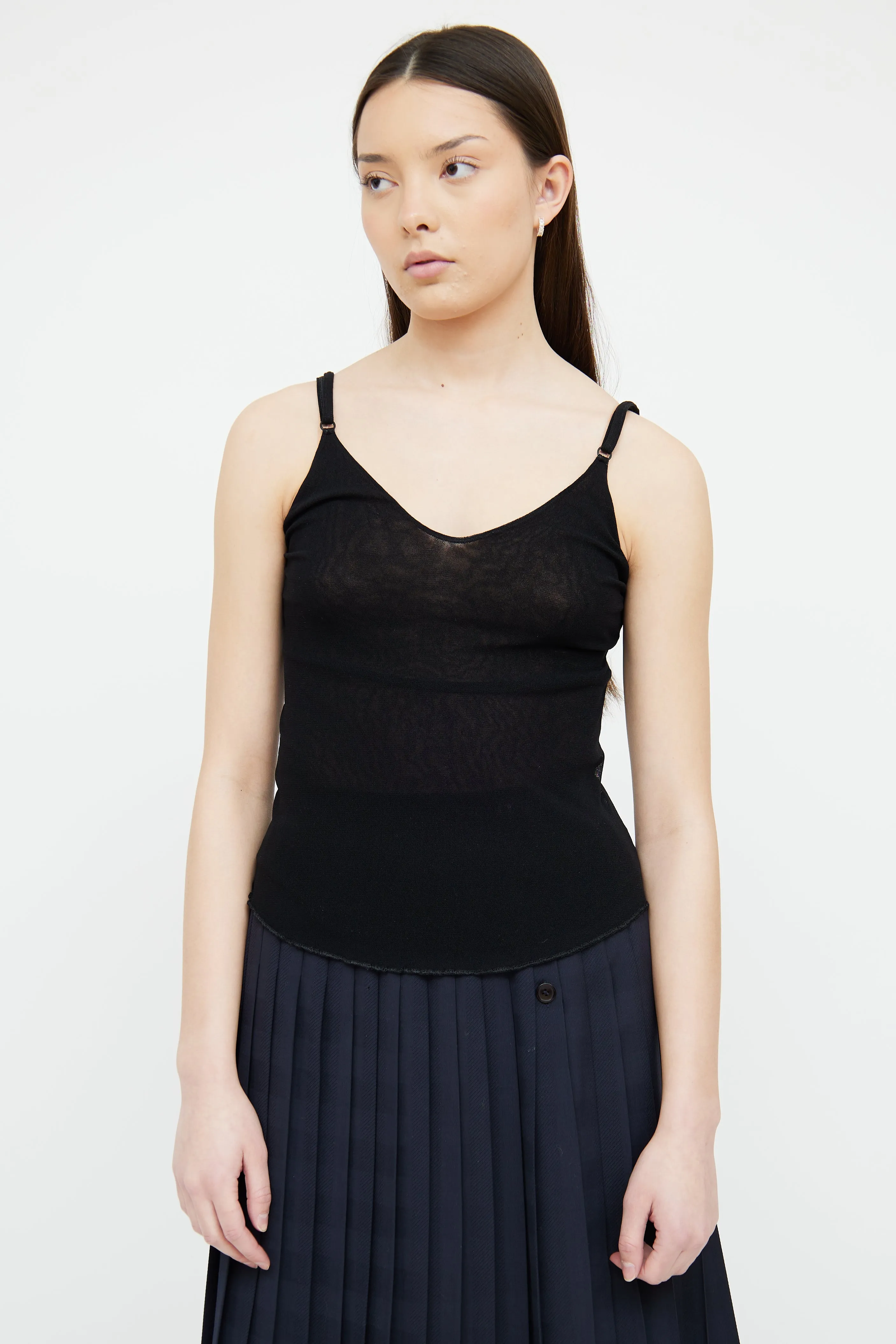 V-Neck Sheer Tank Top sold by VSP Consignment product image thumbnail 3