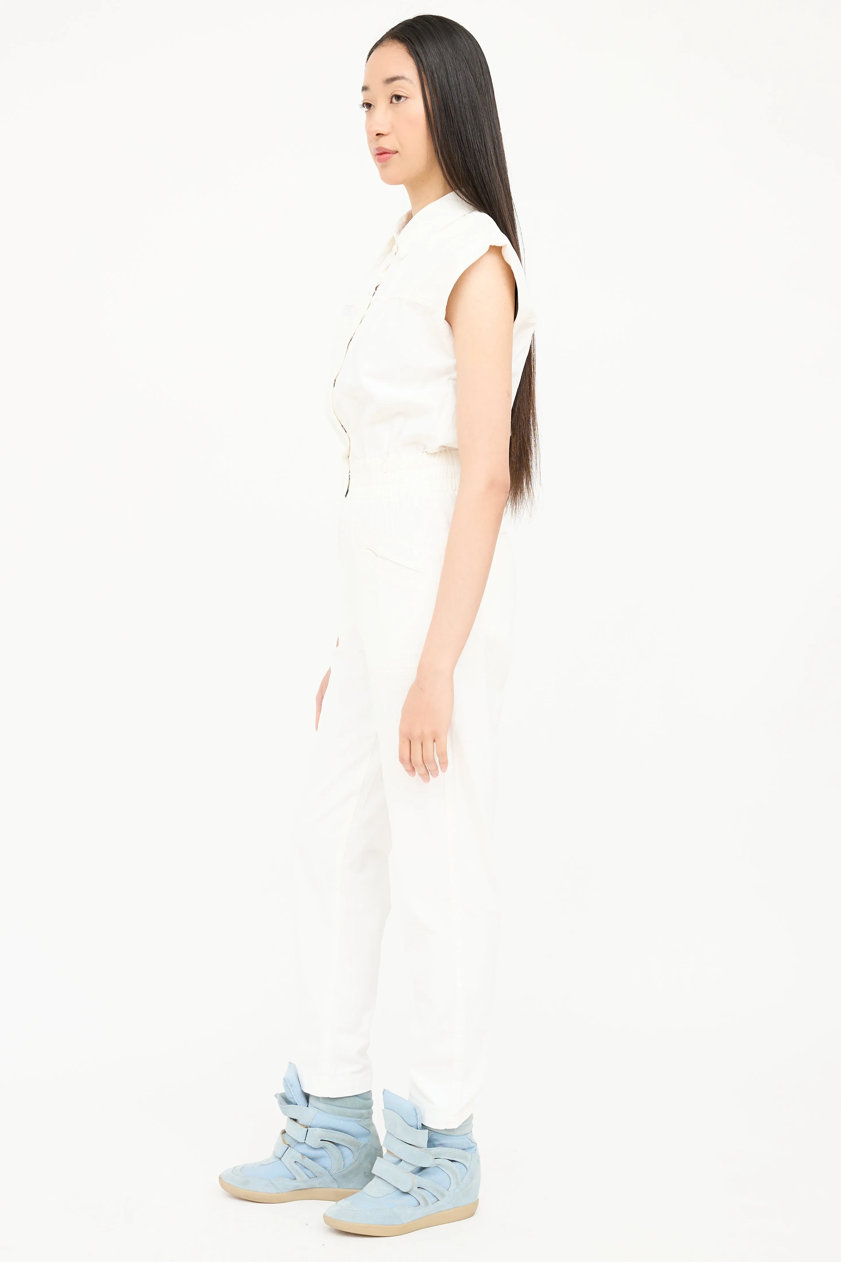 Sleeveless Cinched Jumpsuit sold by VSP Consignment product image thumbnail 4