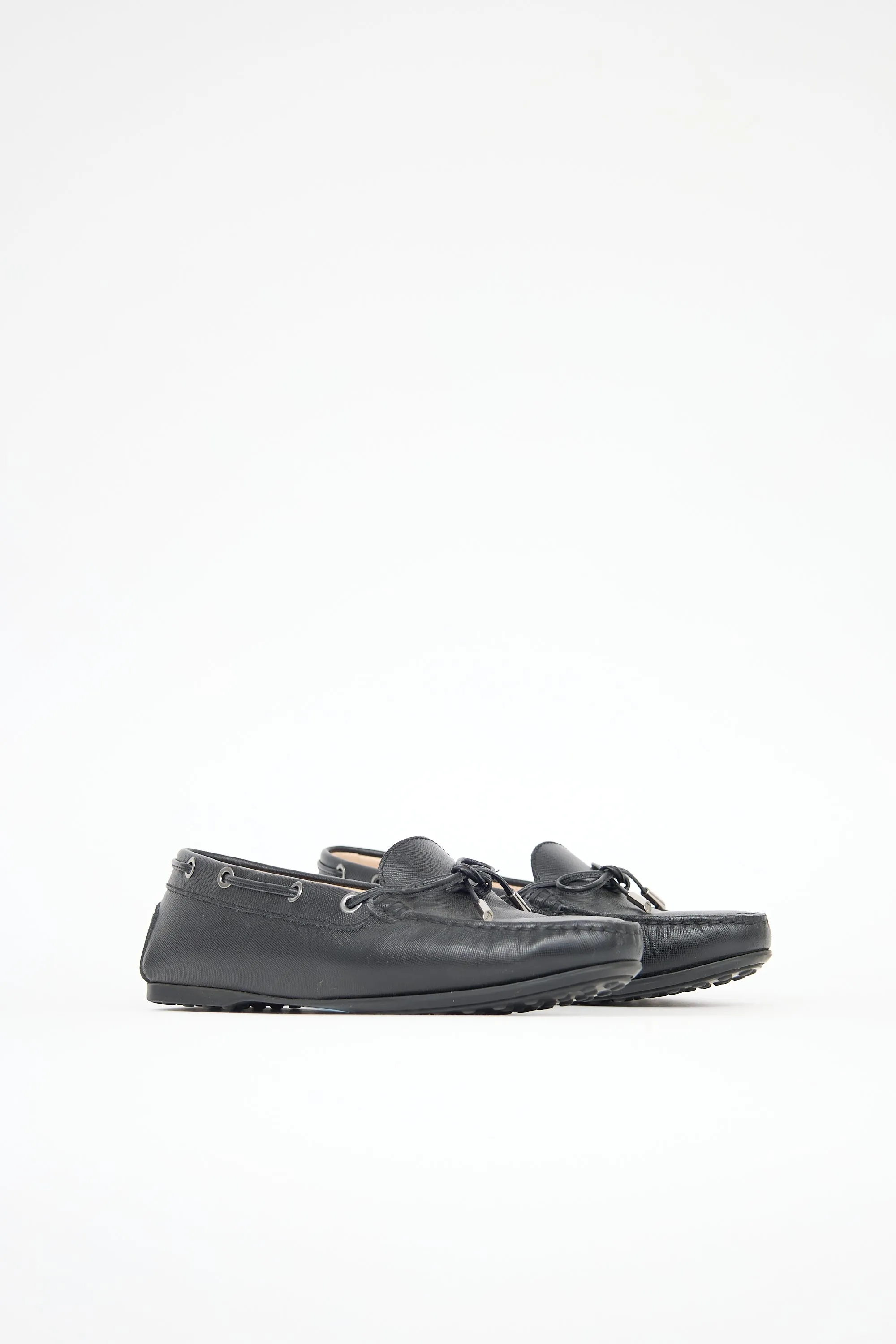Saffiano Leather Gommino Loafer sold by VSP Consignment product image thumbnail 3