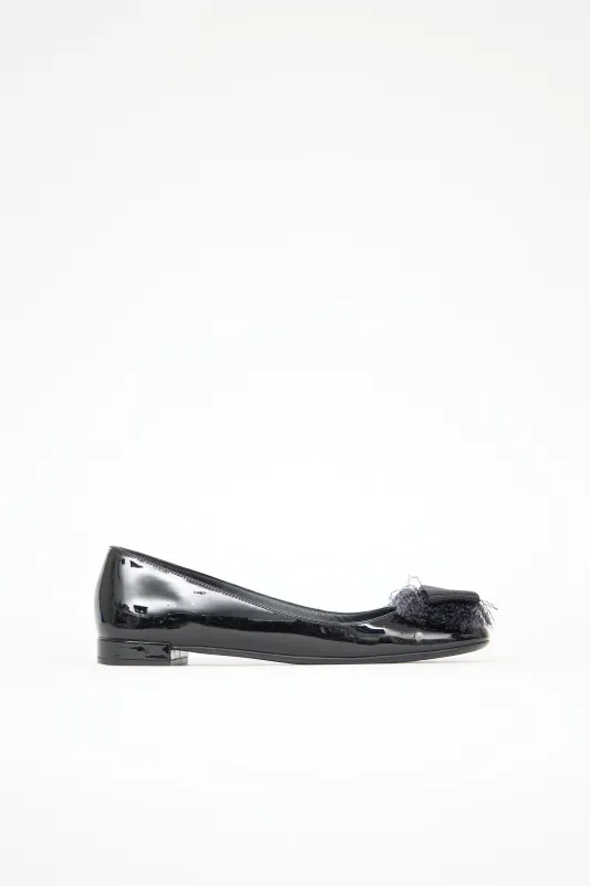 Patent Marlia Bow Flat sold by VSP Consignment