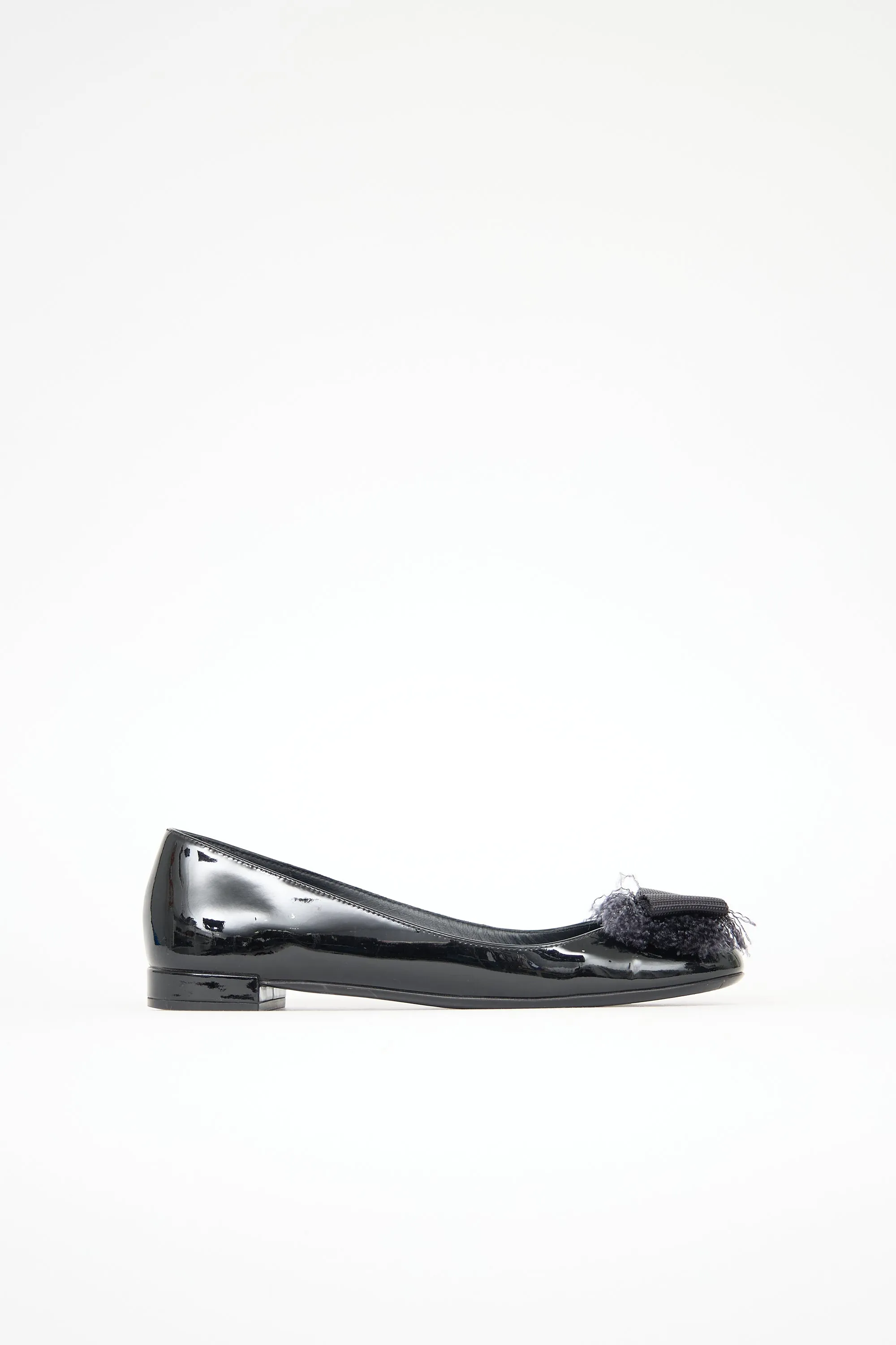 Patent Marlia Bow Flat sold by VSP Consignment