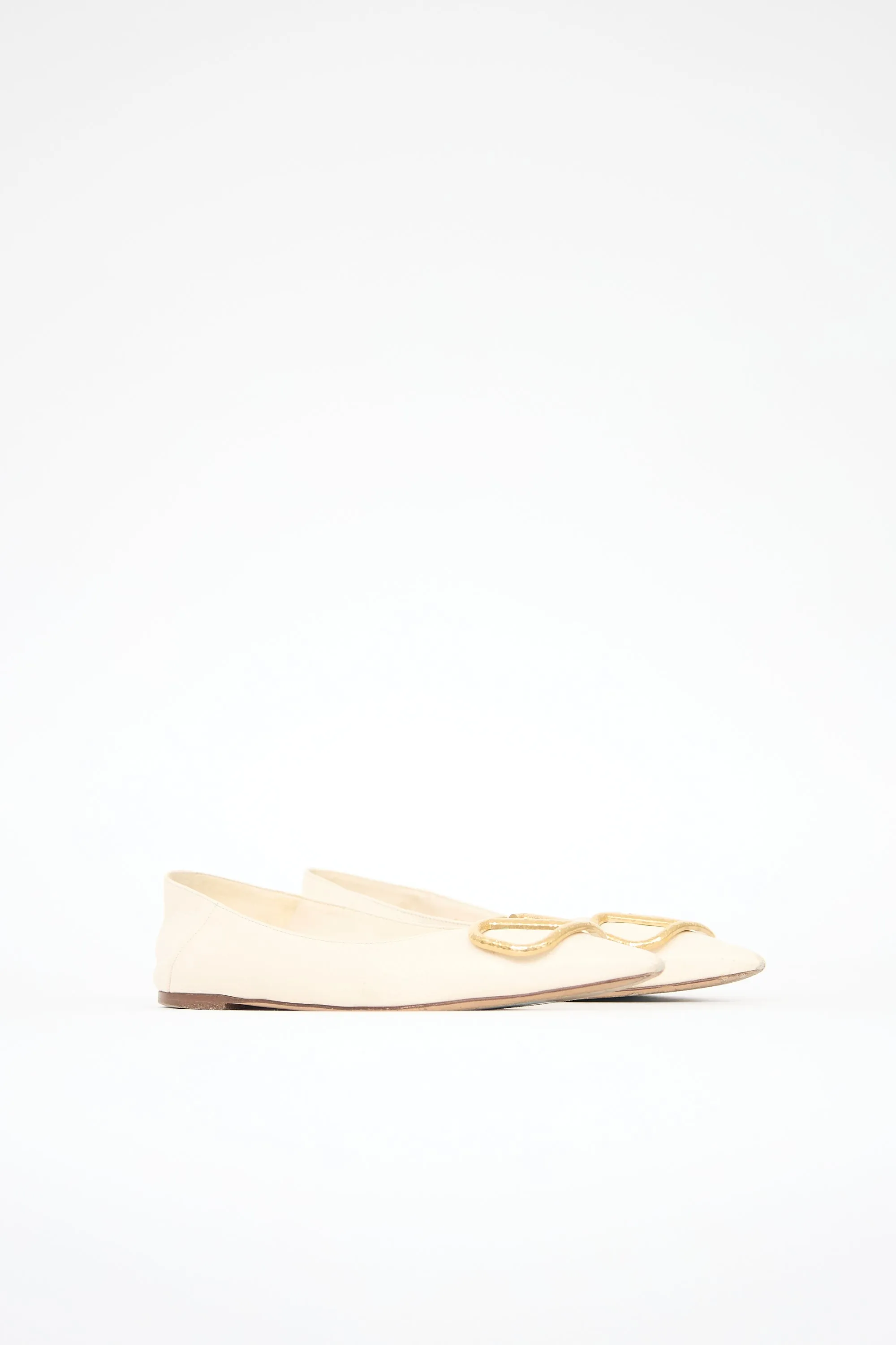 Leather VLogo Flat sold by VSP Consignment product image thumbnail 3