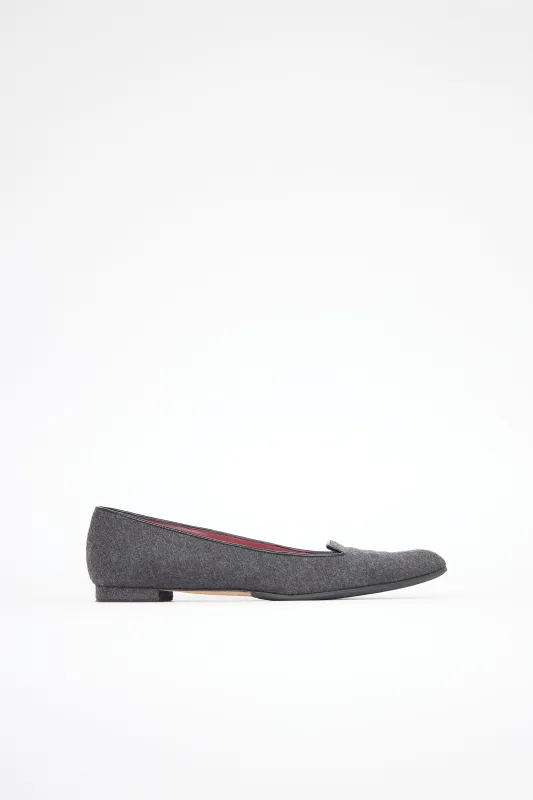 Wool Pointed Toe Flat made by Manolo Blahnik