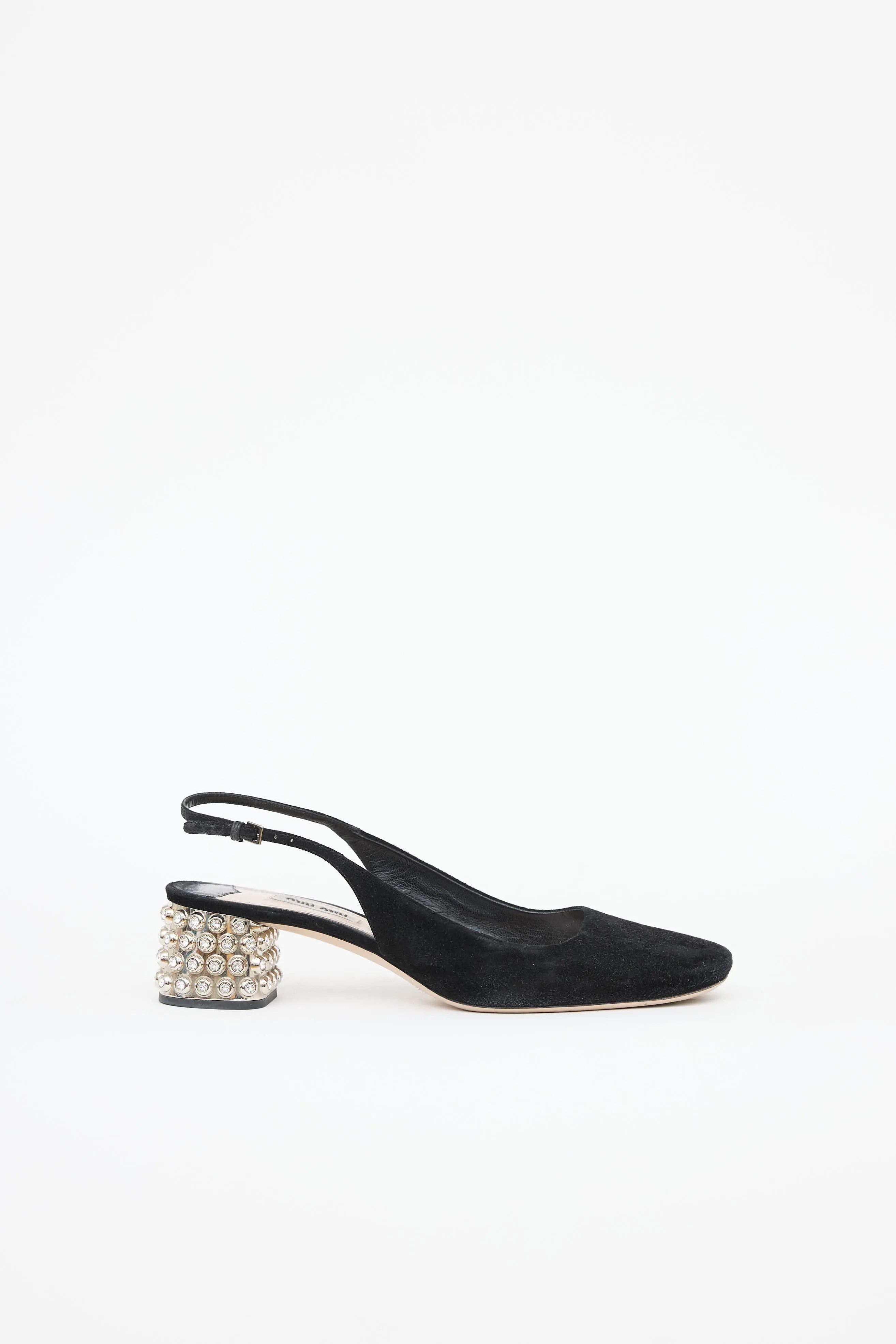 Crystal Stud Slingback Mule sold by VSP Consignment