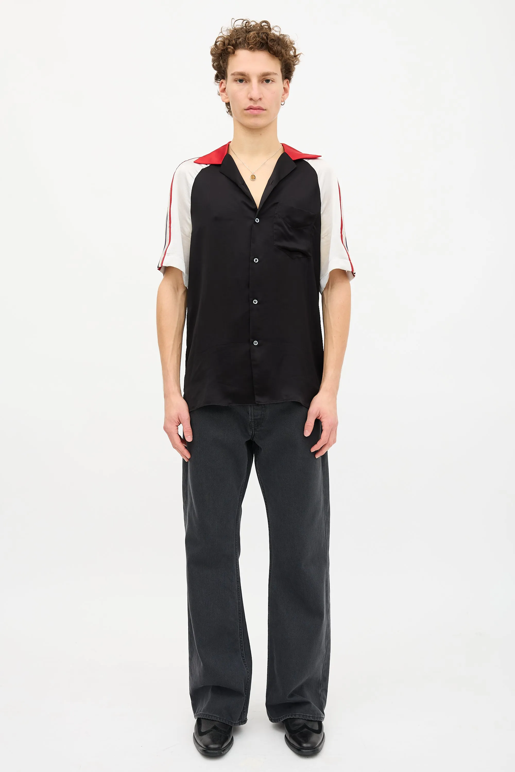 Satin Logo Shirt sold by VSP Consignment product image thumbnail 3