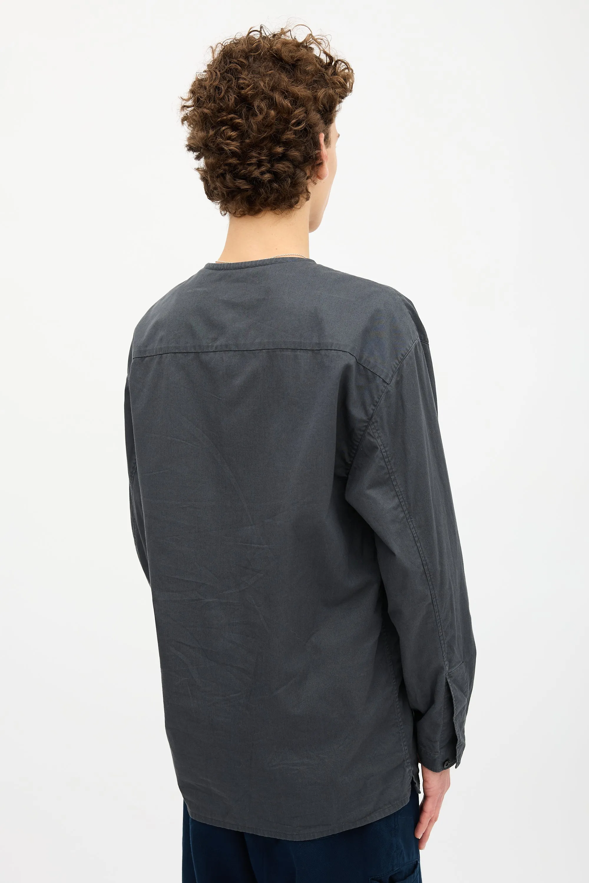 Oversized Collarless Shirt sold by VSP Consignment product image thumbnail 4