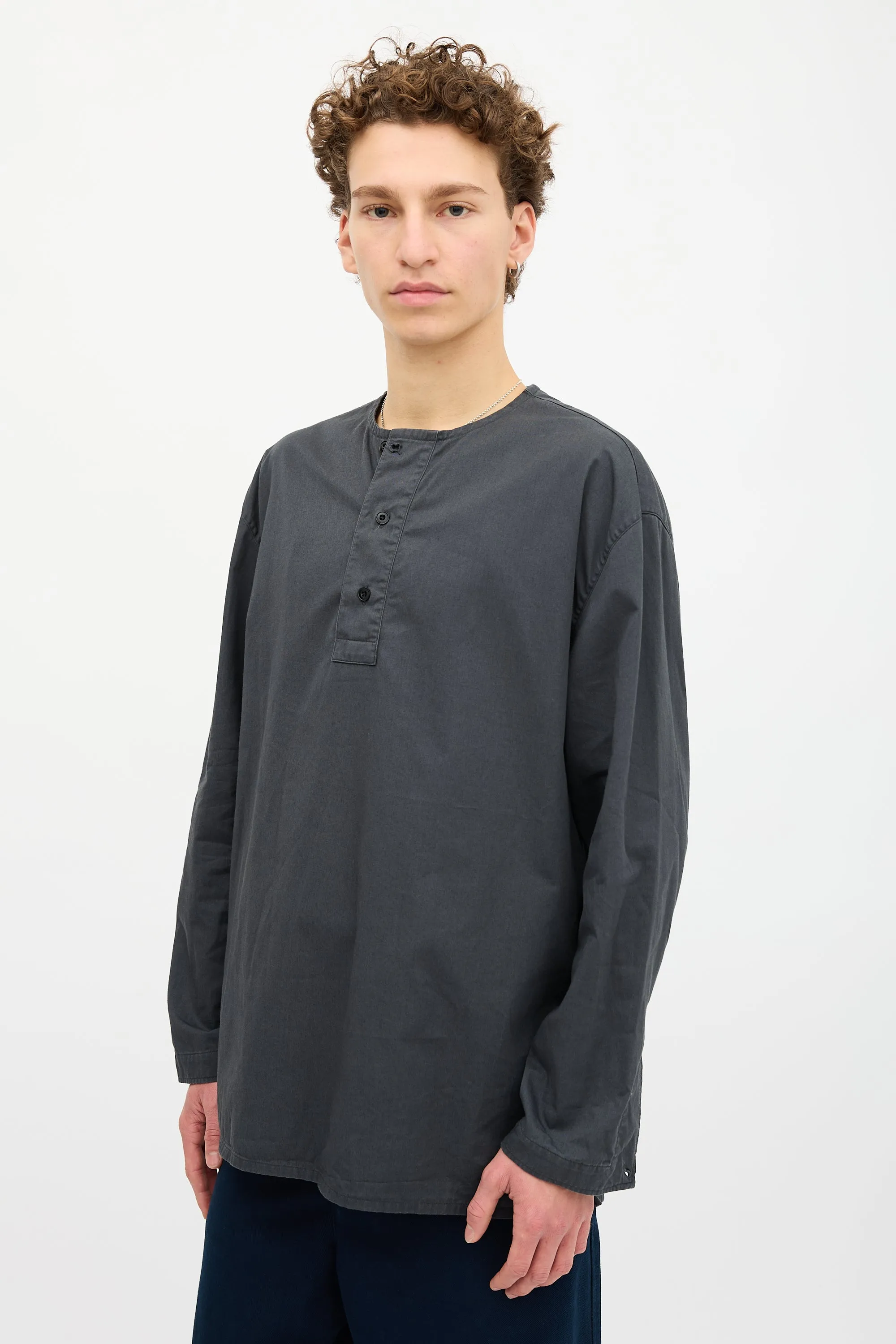 Oversized Collarless Shirt sold by VSP Consignment product image thumbnail 3