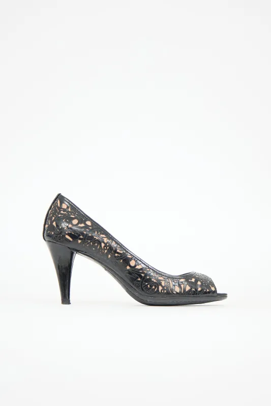 Cutout Floral Pump sold by VSP Consignment