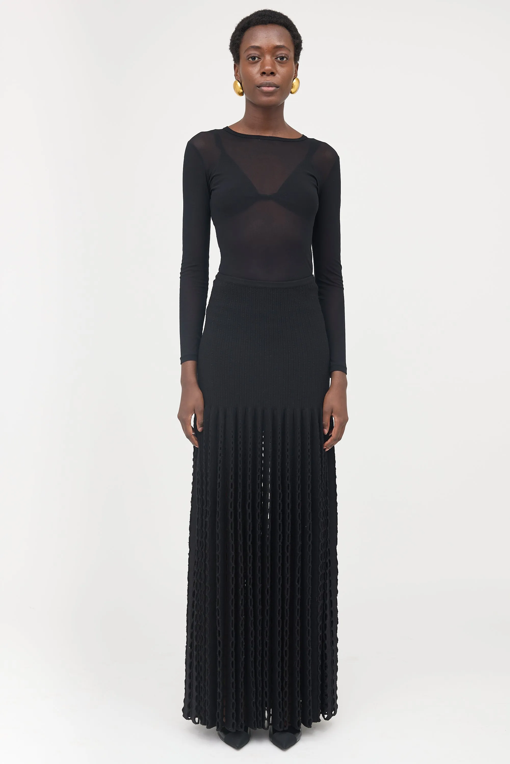 Knit Pleated Maxi Skirt sold by VSP Consignment product image thumbnail 2