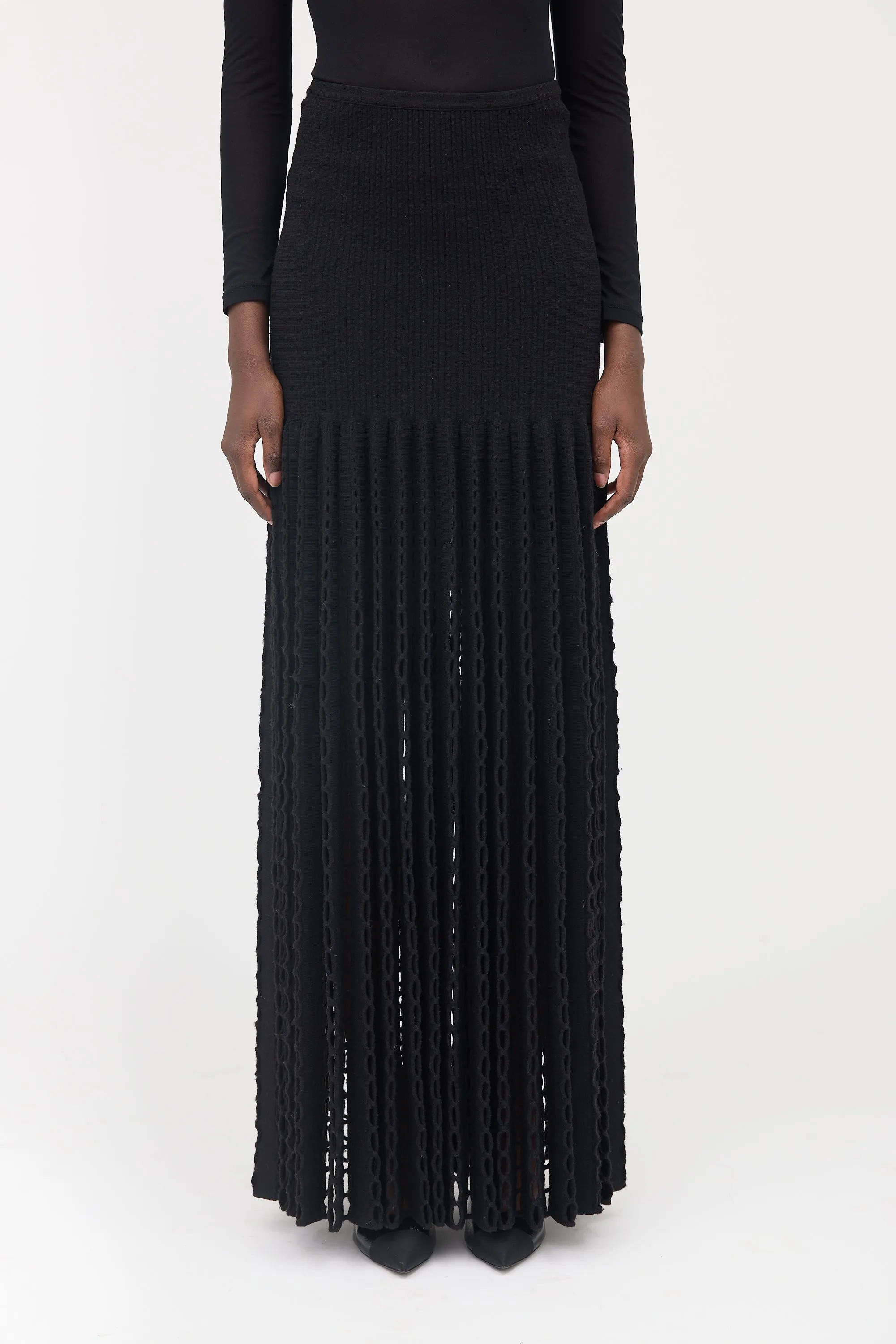 Knit Pleated Maxi Skirt sold by VSP Consignment