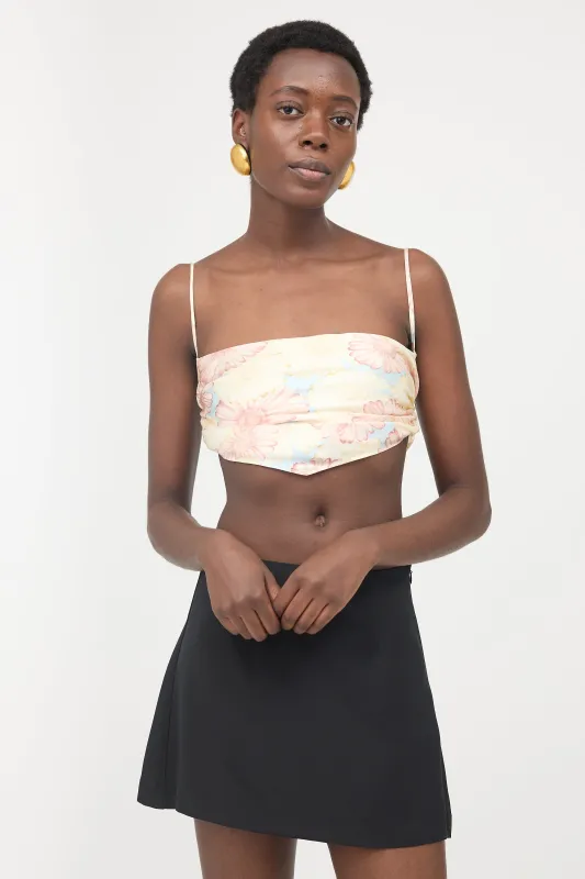 Silk Floral Bandeau Top sold by VSP Consignment