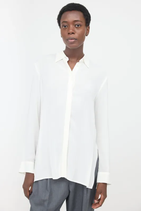 Sheer Pleated Blouse made by The Row