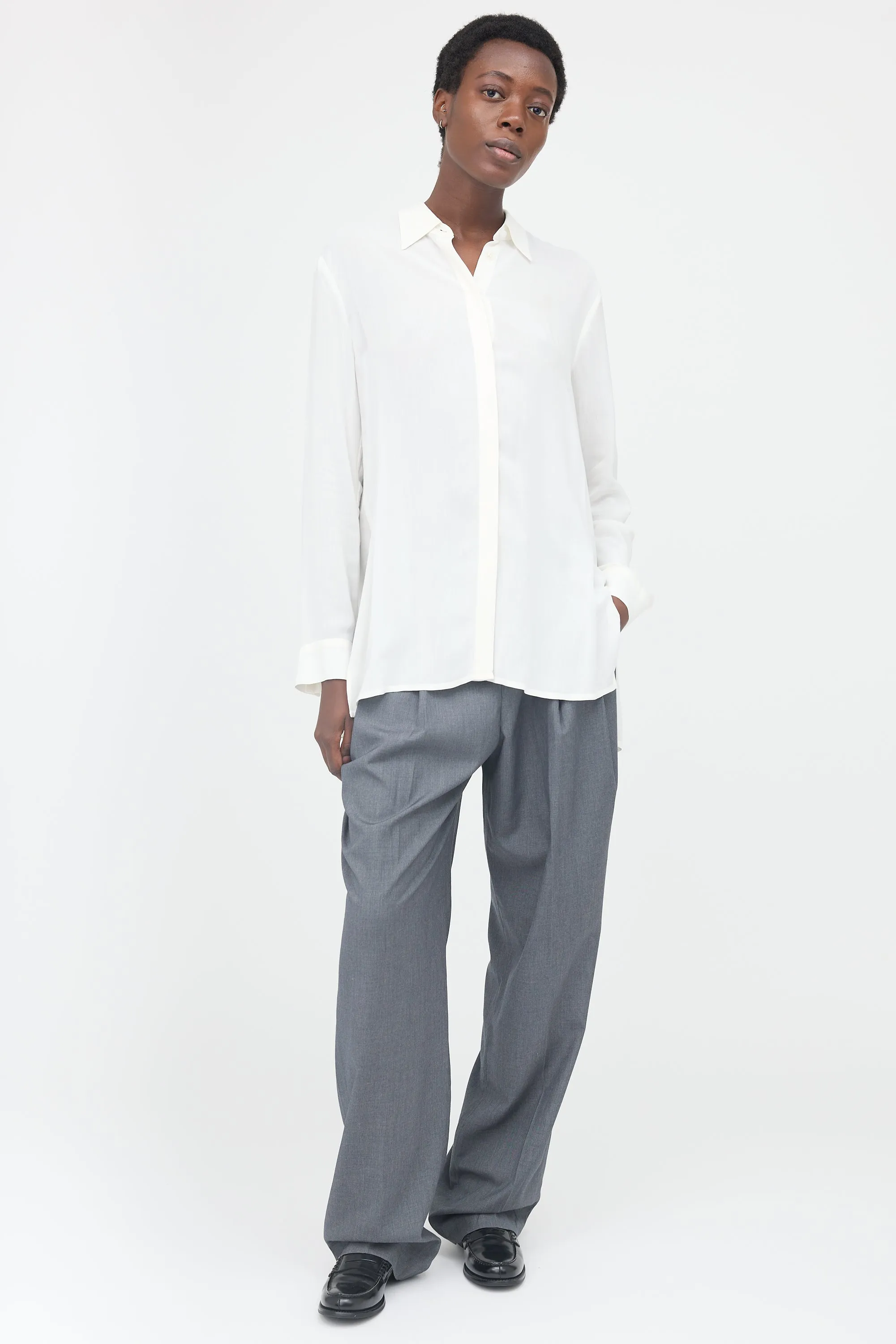 Sheer Pleated Blouse sold by VSP Consignment product image thumbnail 5