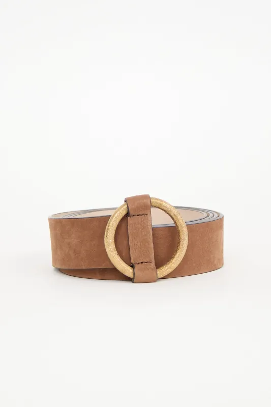 Suede Circular Buckle Belt sold by VSP Consignment