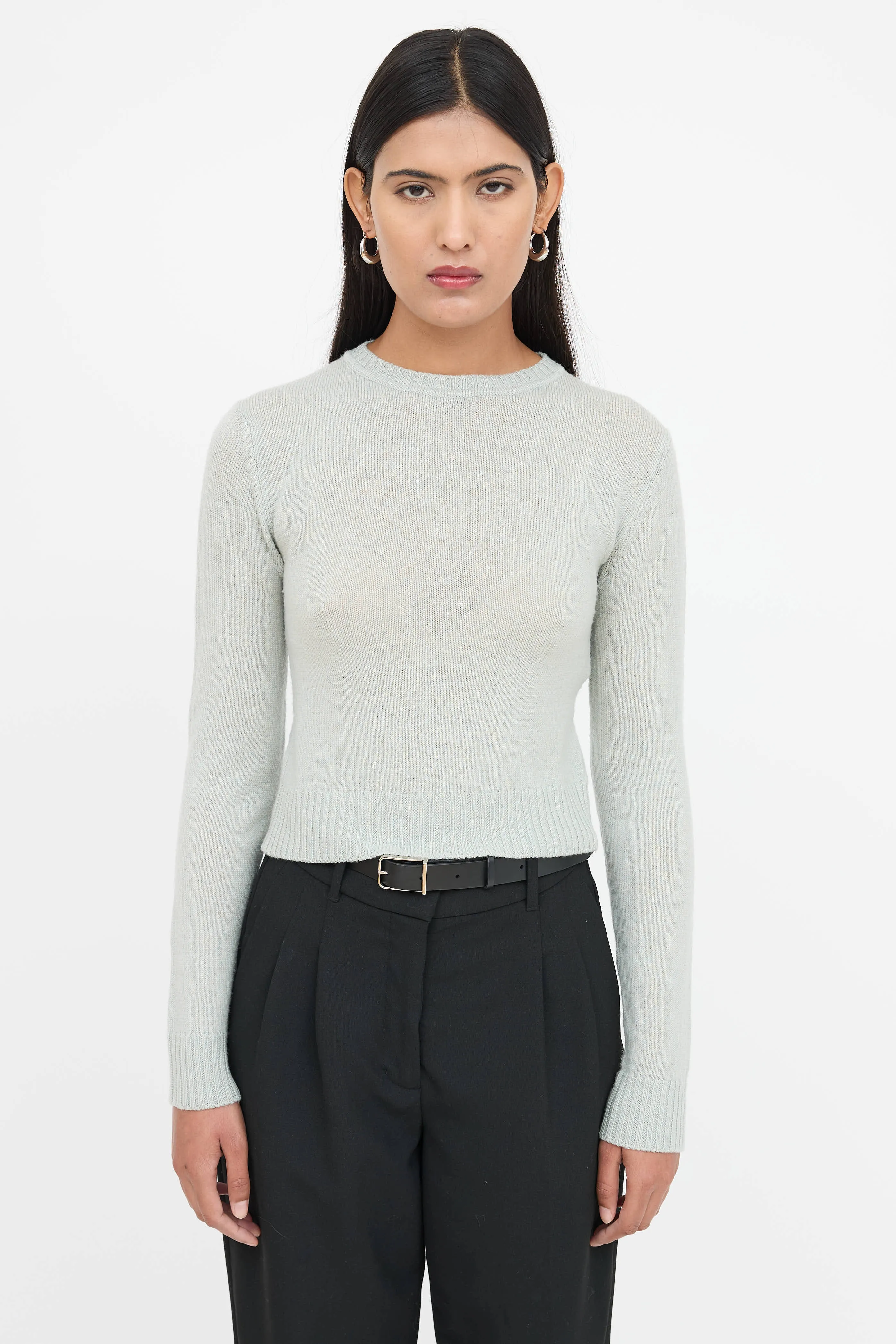 Plus Wool Cropped Sweater sold by VSP Consignment