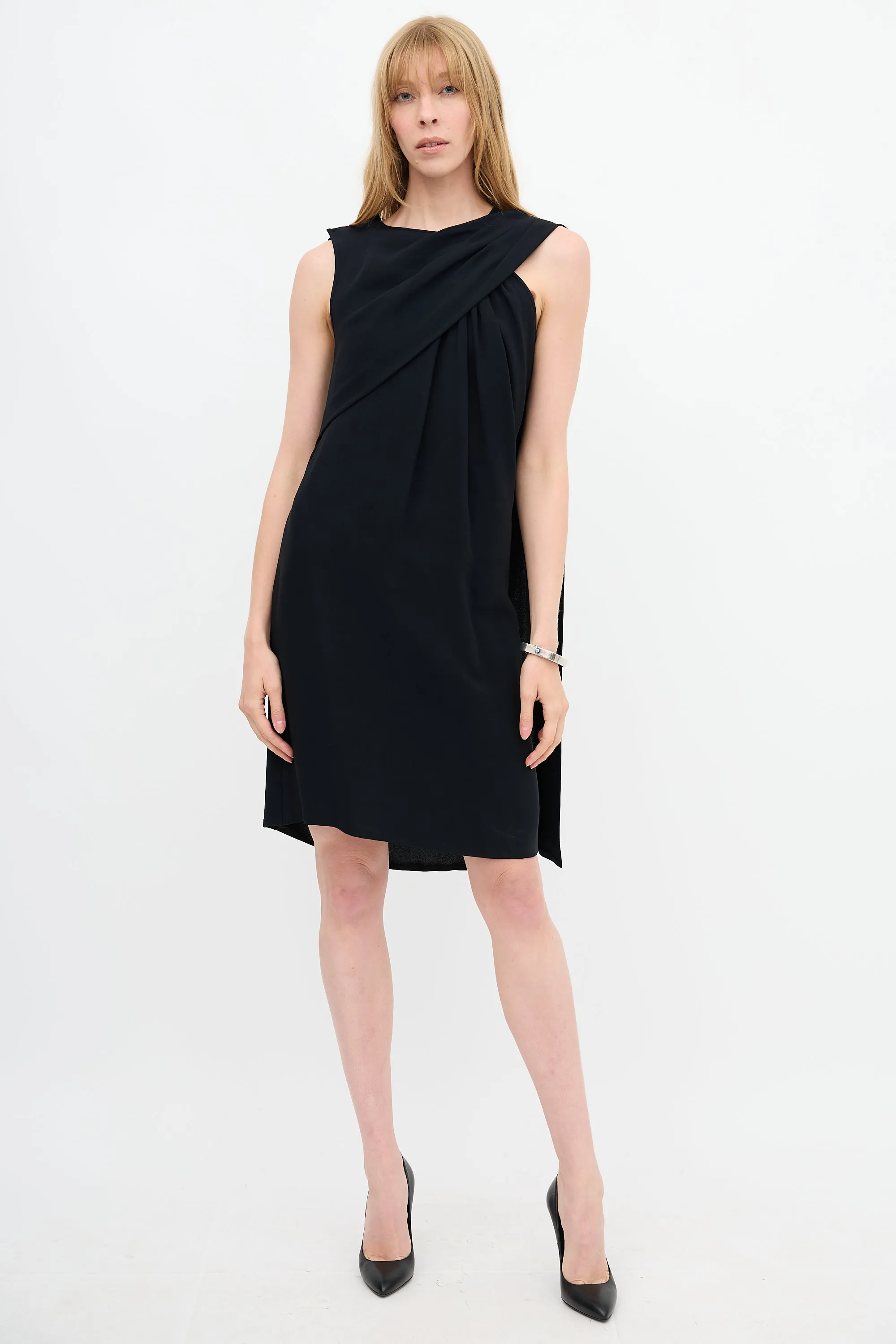 Asymmetrical Drape Dress sold by VSP Consignment product image thumbnail 2