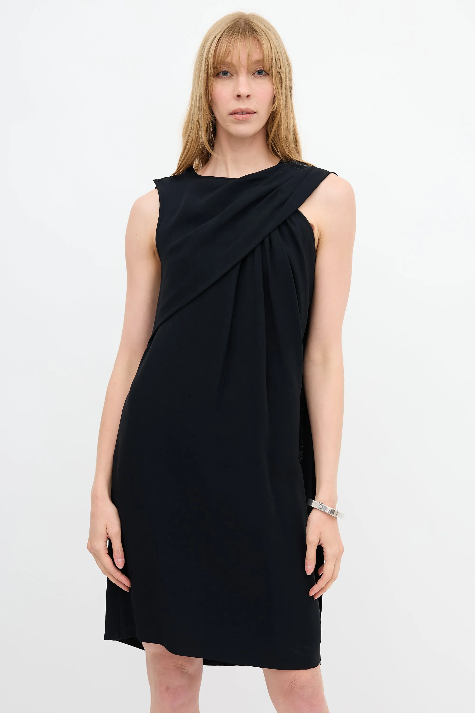 Asymmetrical Drape Dress sold by VSP Consignment product image thumbnail 3