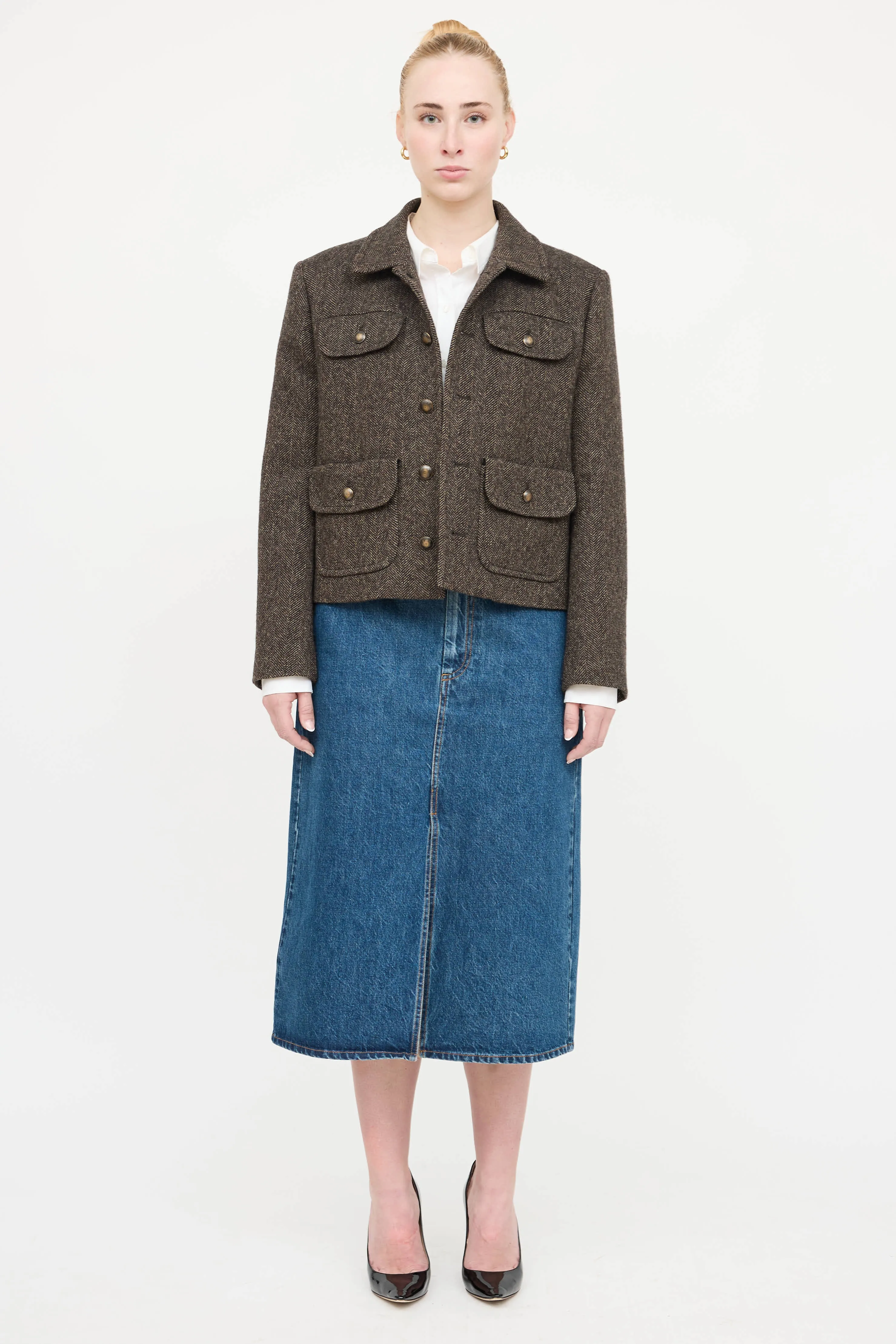 Wool Button Up Jacket sold by VSP Consignment product image thumbnail 5