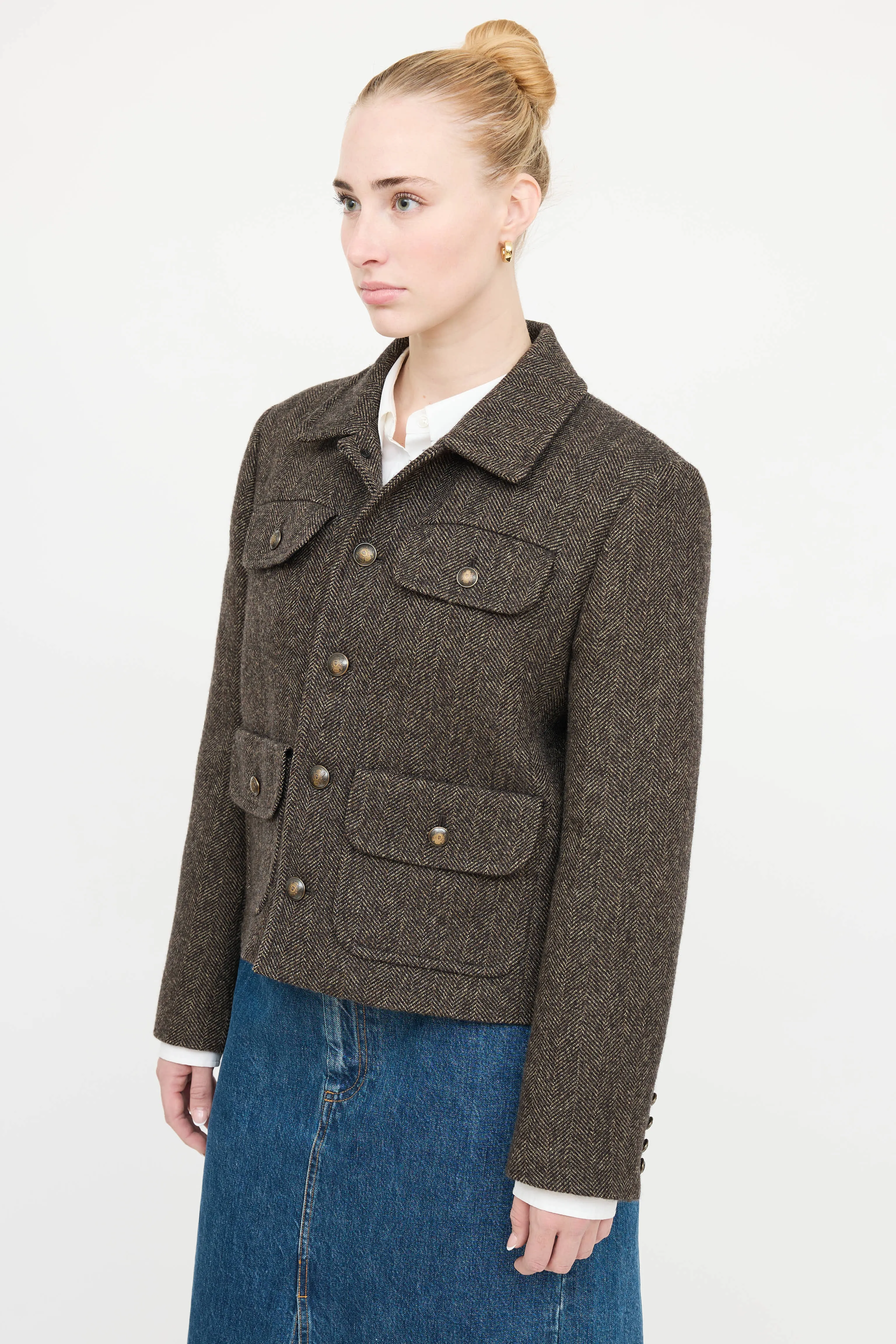 Wool Button Up Jacket sold by VSP Consignment product image thumbnail 3