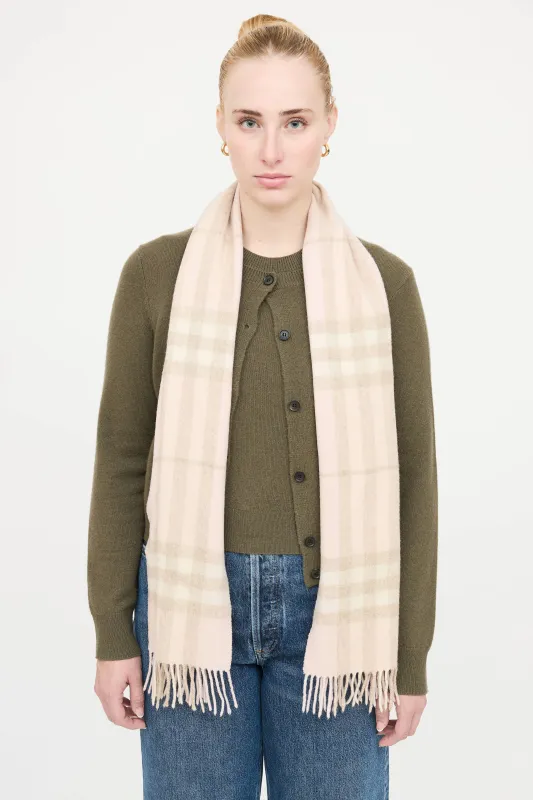 Cashmere Nova Check Scarf sold by VSP Consignment